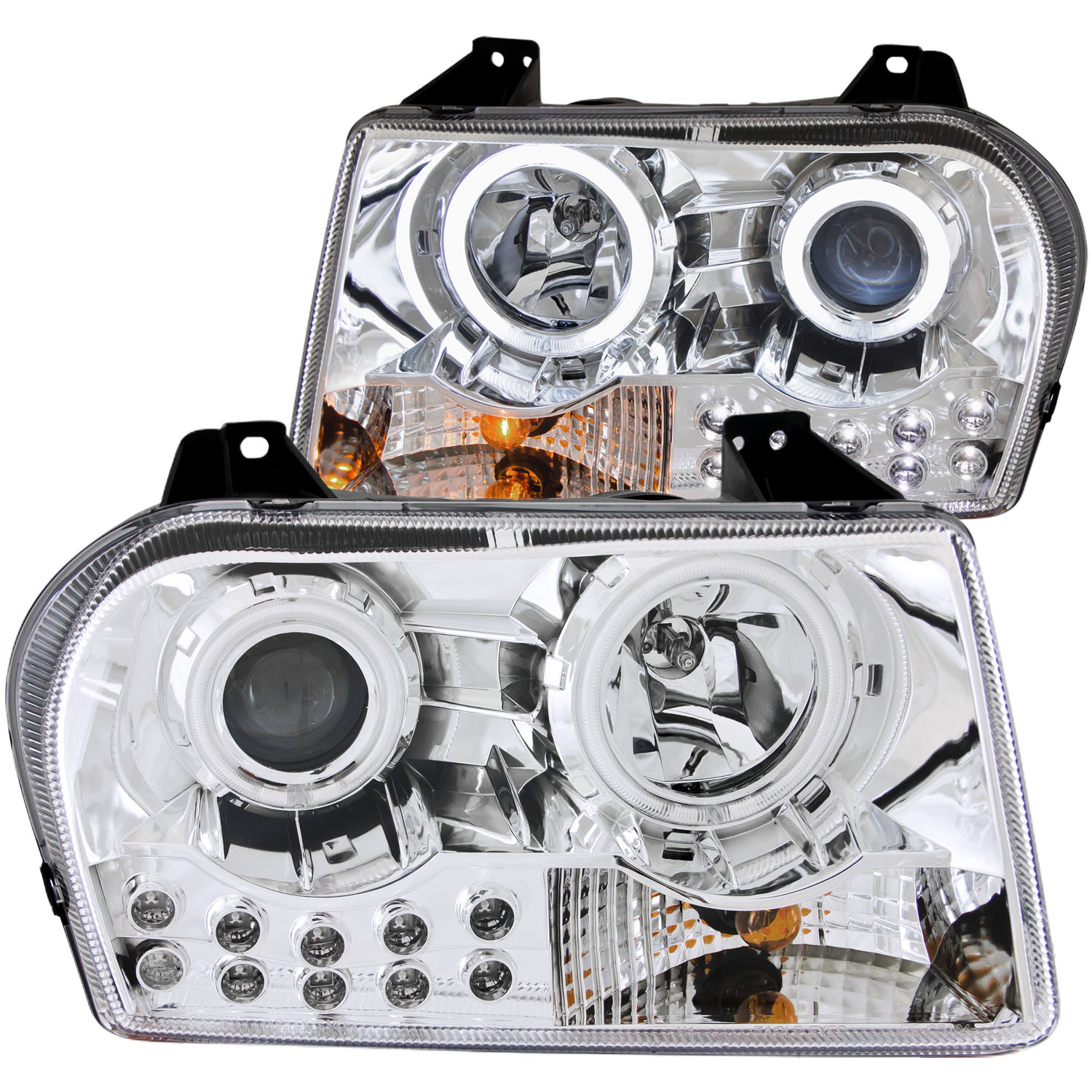 ANZO USA Projector Headlight Set w/Halo 121136