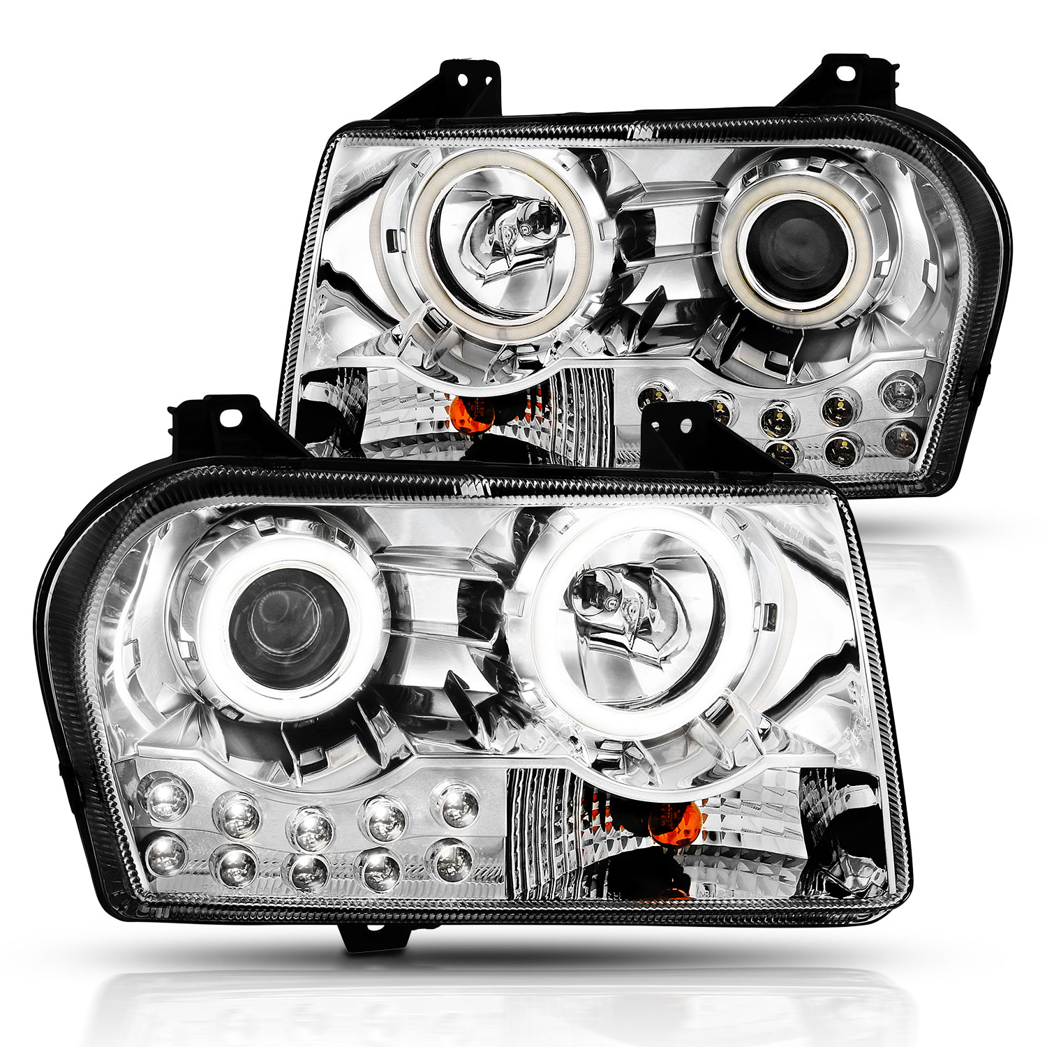 ANZO USA Projector Headlight Set w/Halo 121136