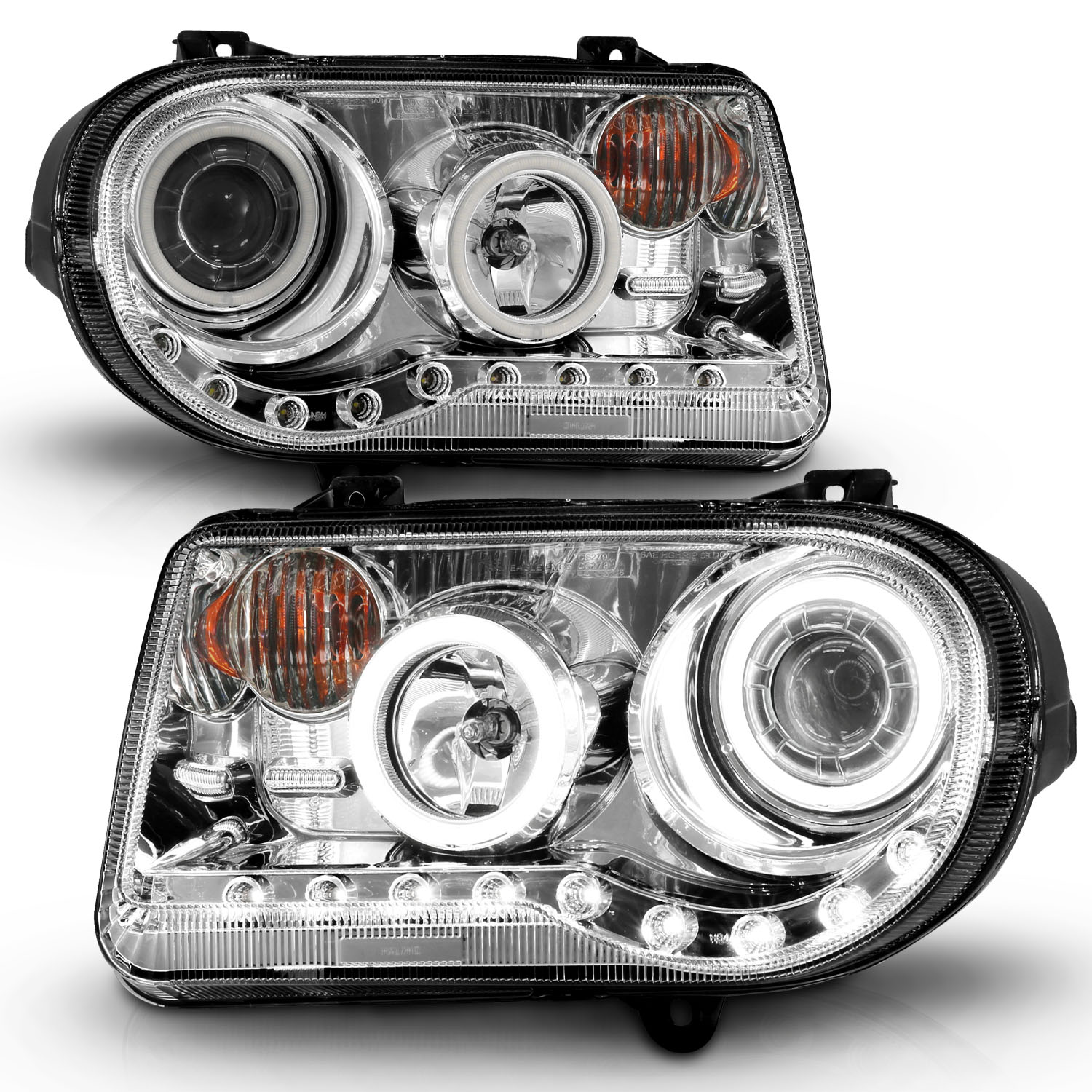 ANZO USA Projector Headlight Set w/Halo 121250