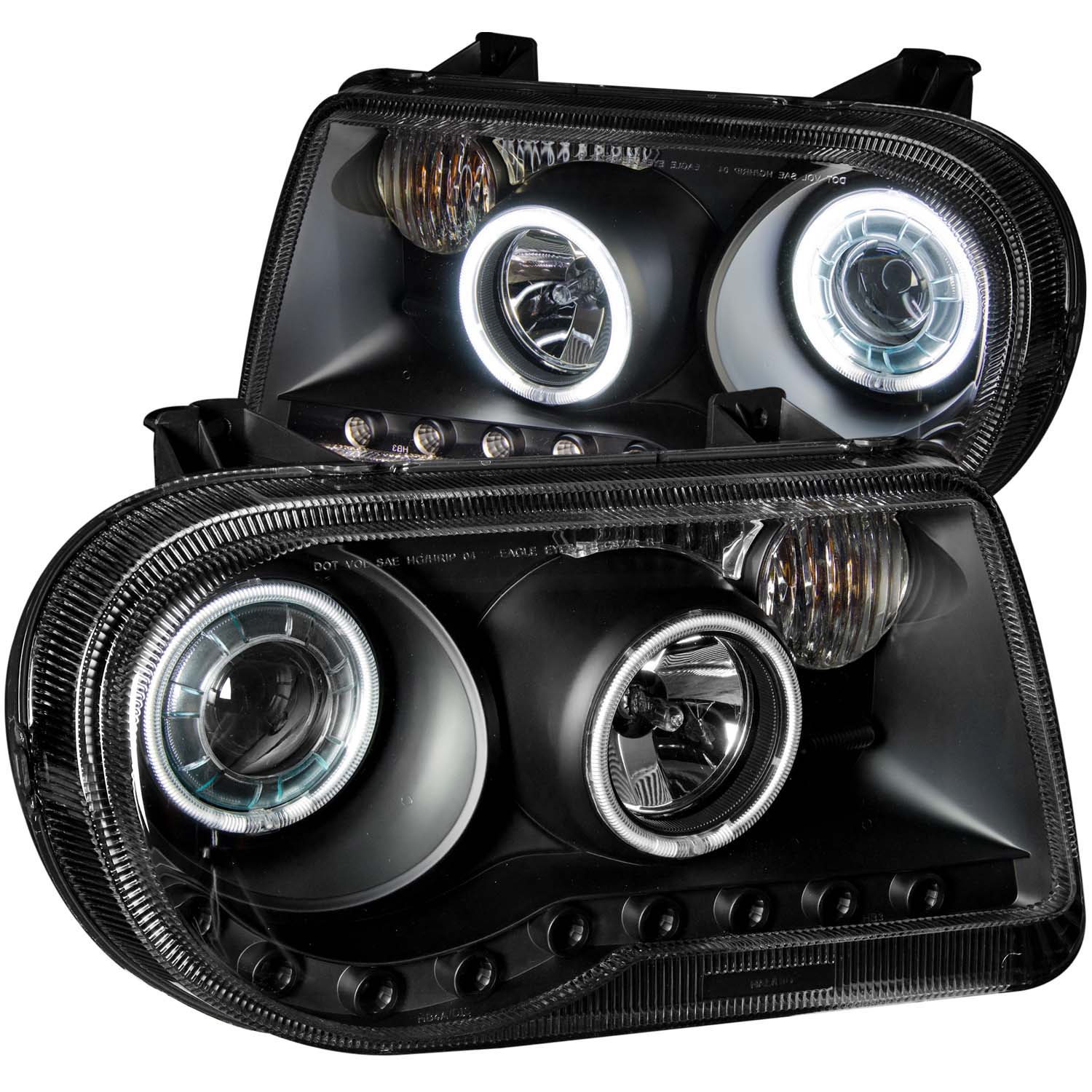 ANZO USA Projector Headlight Set w/Halo 121251