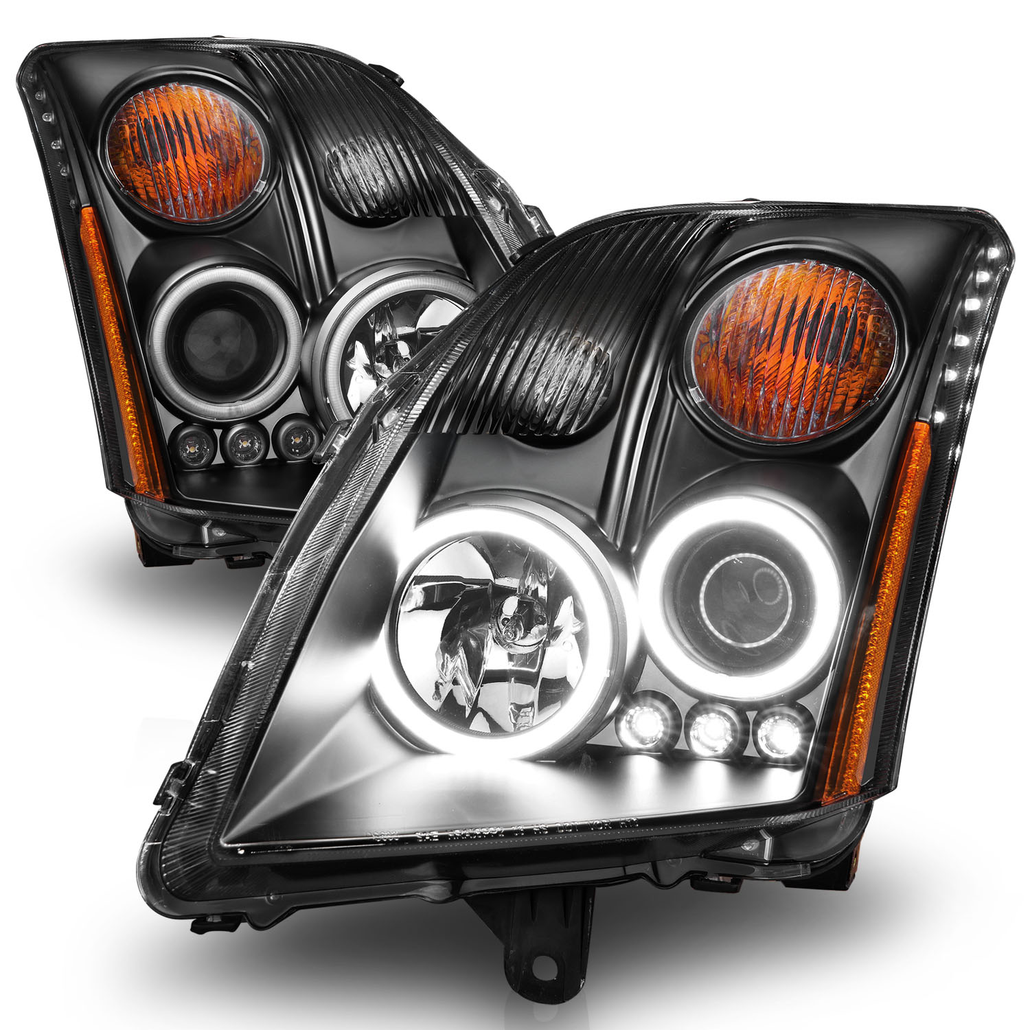 ANZO USA Projector Headlight Set w/Halo 121276