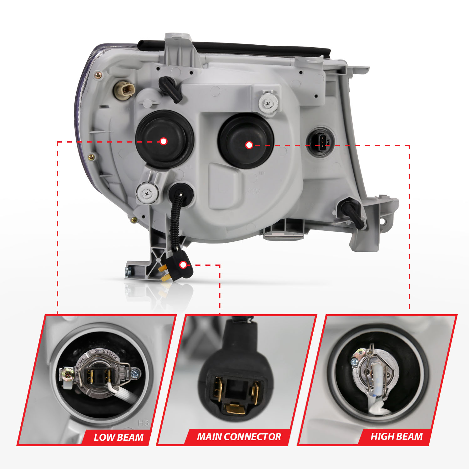 ANZO USA Projector Headlight Set w/Halo 121282