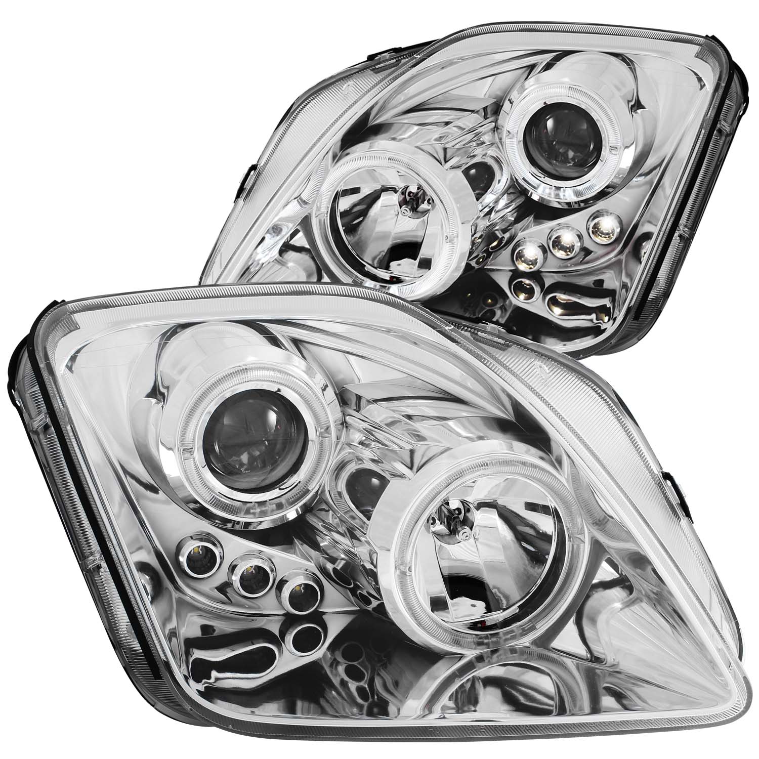 ANZO USA Projector Headlight Set w/Halo 121342
