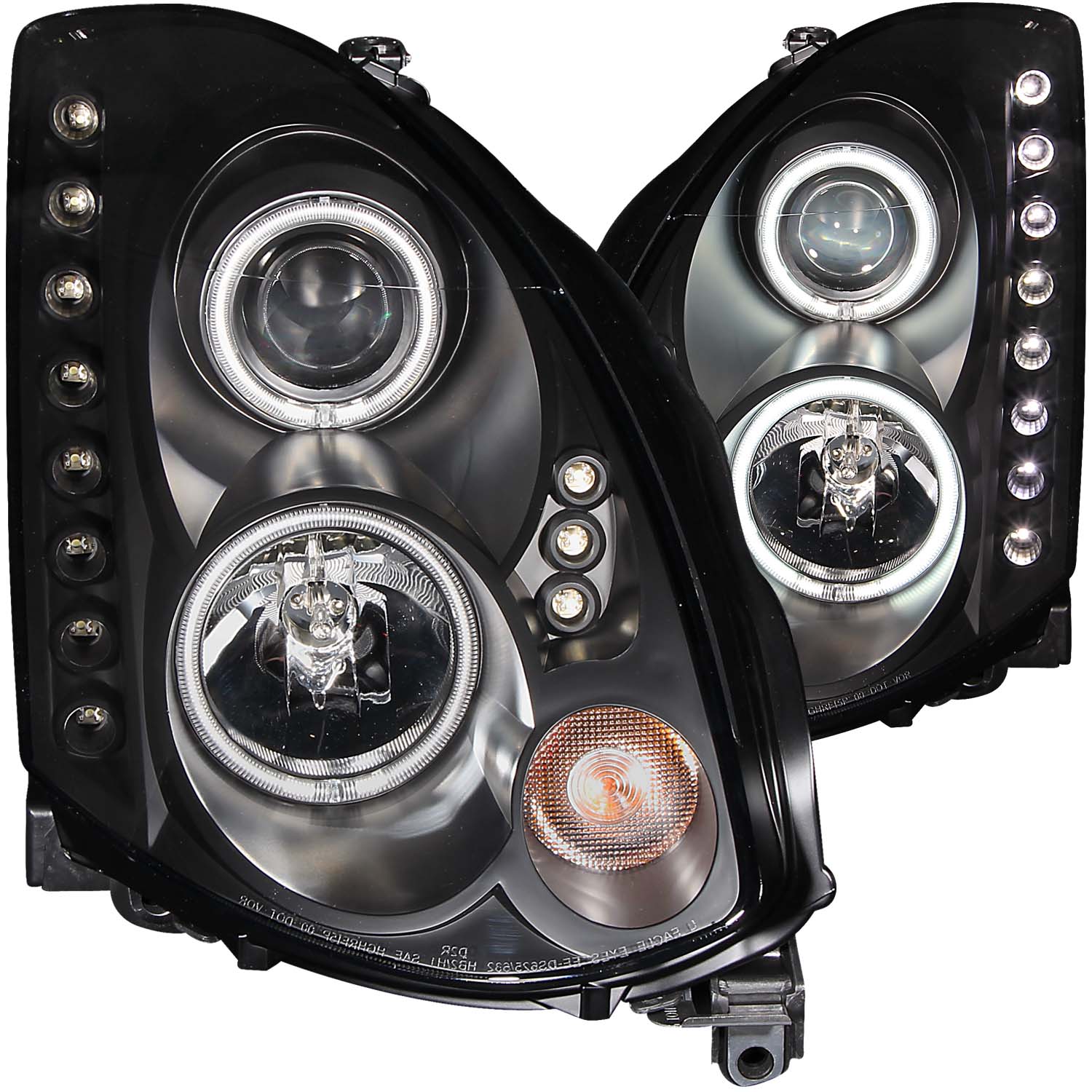 ANZO USA Projector Headlight Set w/Halo 121363