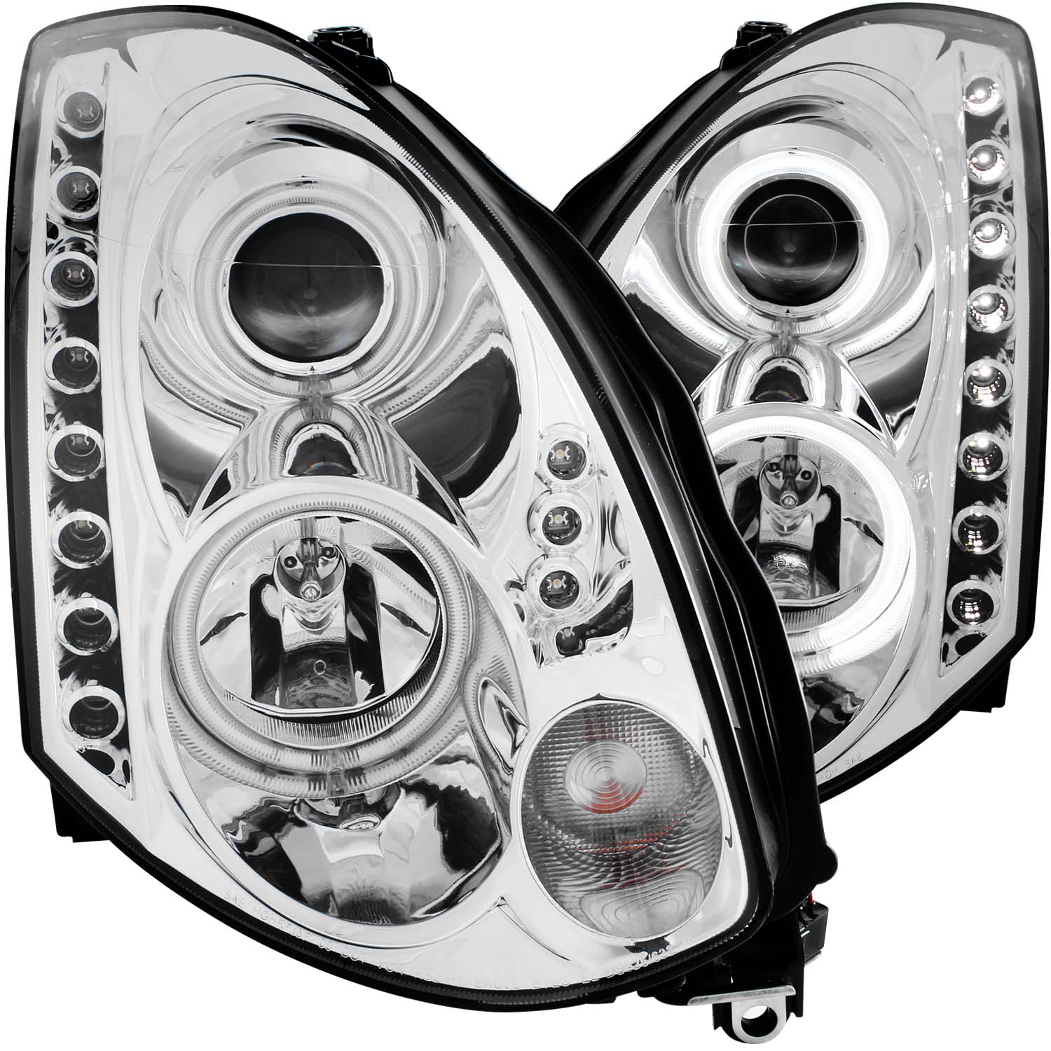 ANZO USA Projector Headlight Set w/Halo 121364