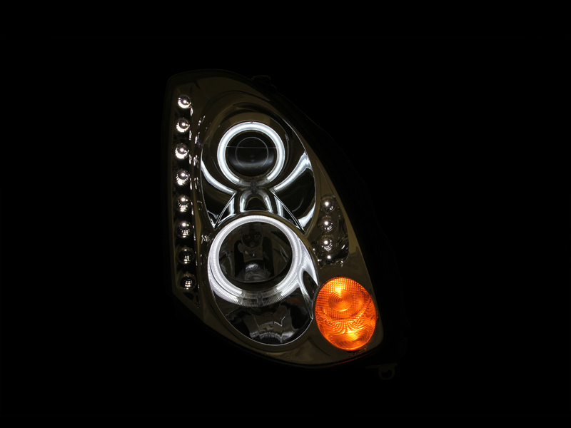 ANZO USA Projector Headlight Set w/Halo 121364