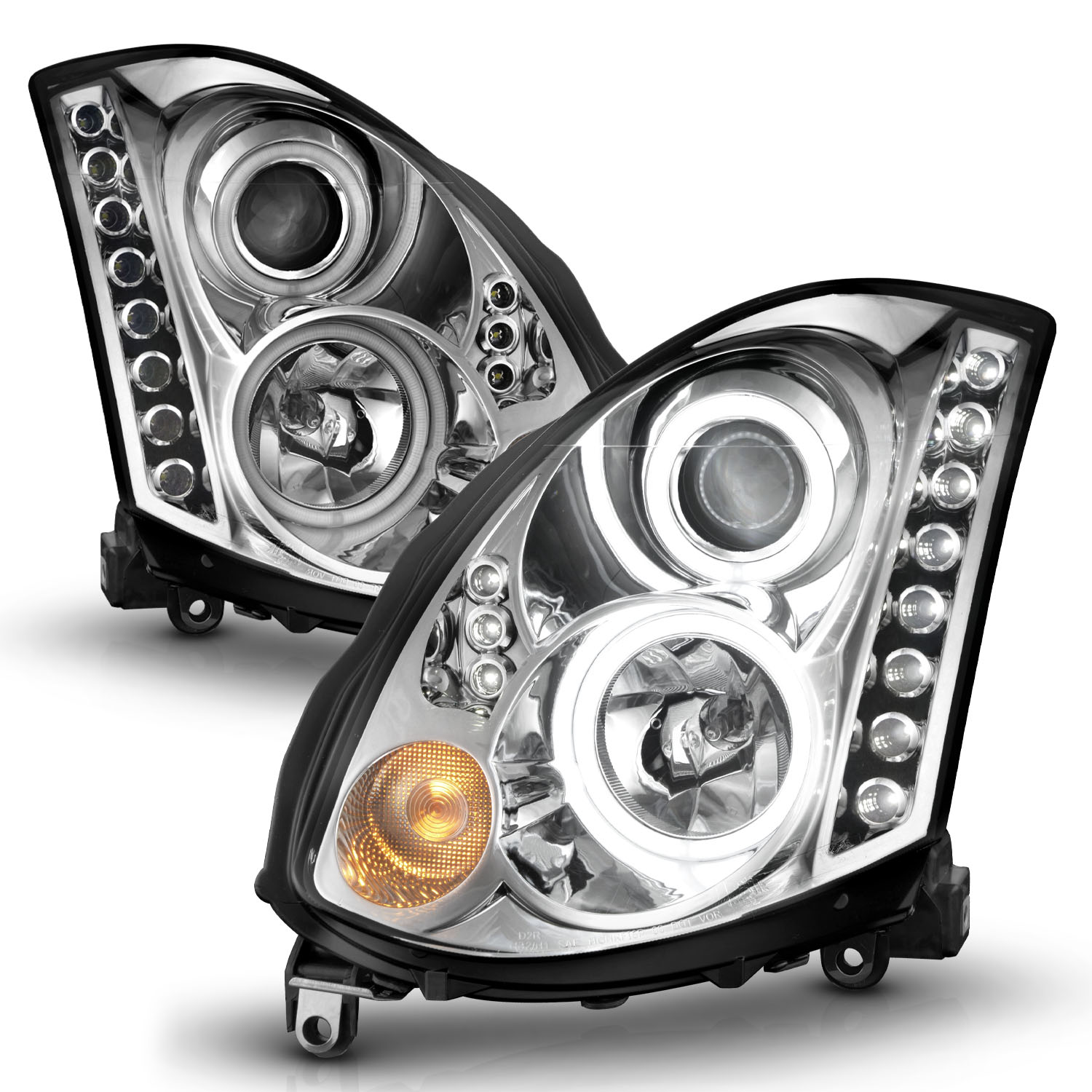 ANZO USA Projector Headlight Set w/Halo 121364