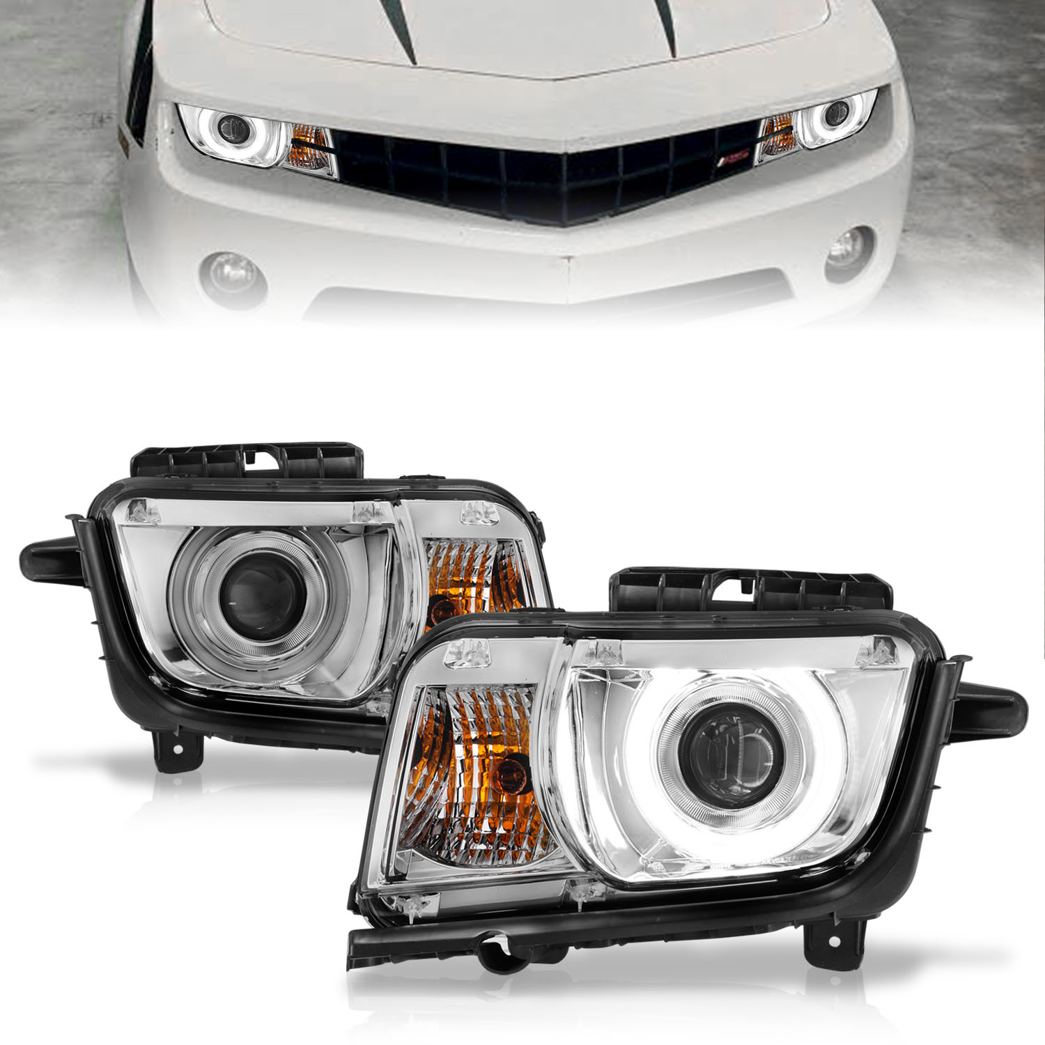 ANZO USA Projector Headlight Set w/Halo 121311