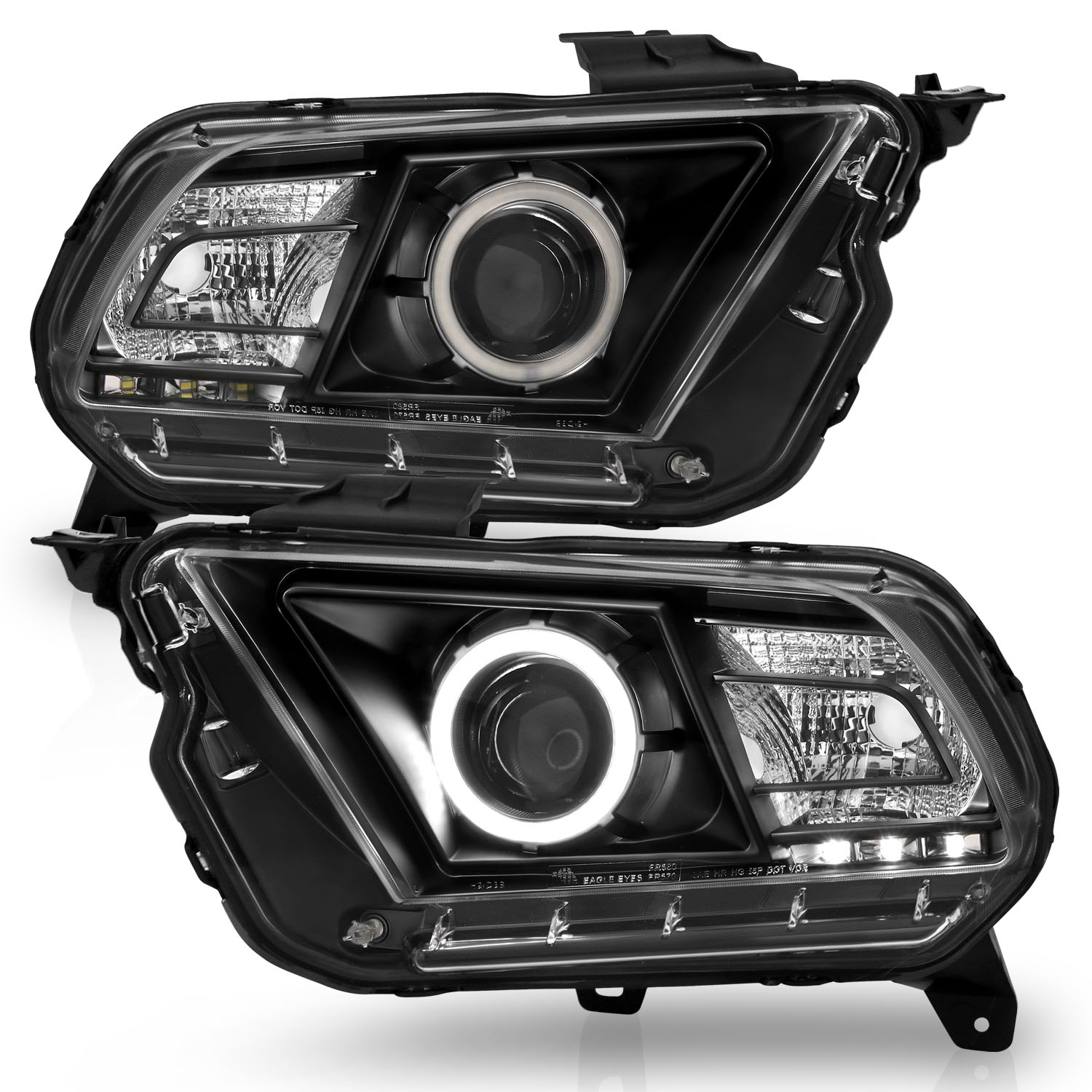ANZO USA Projector Headlight Set w/Halo 121323