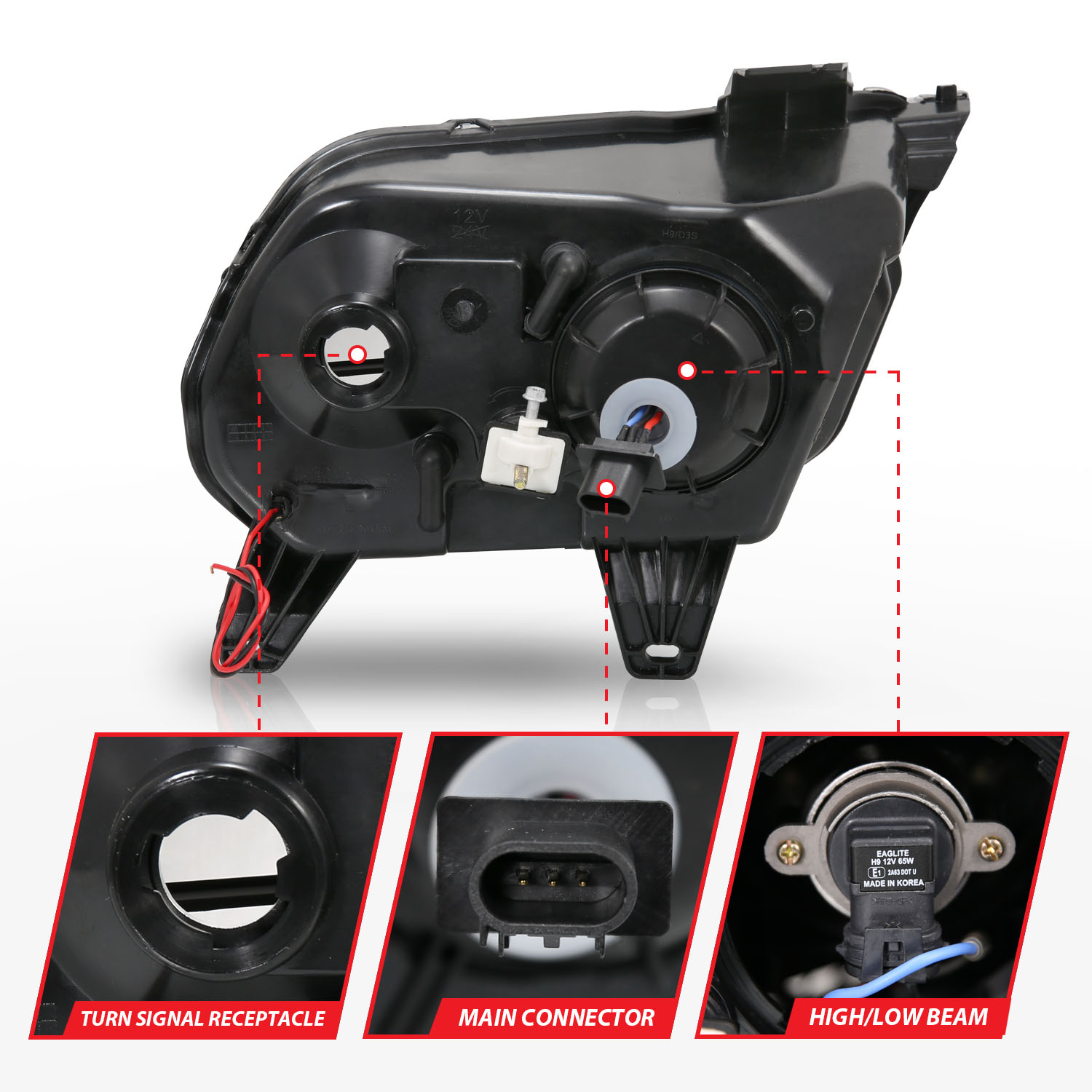 ANZO USA Projector Headlight Set w/Halo 121323