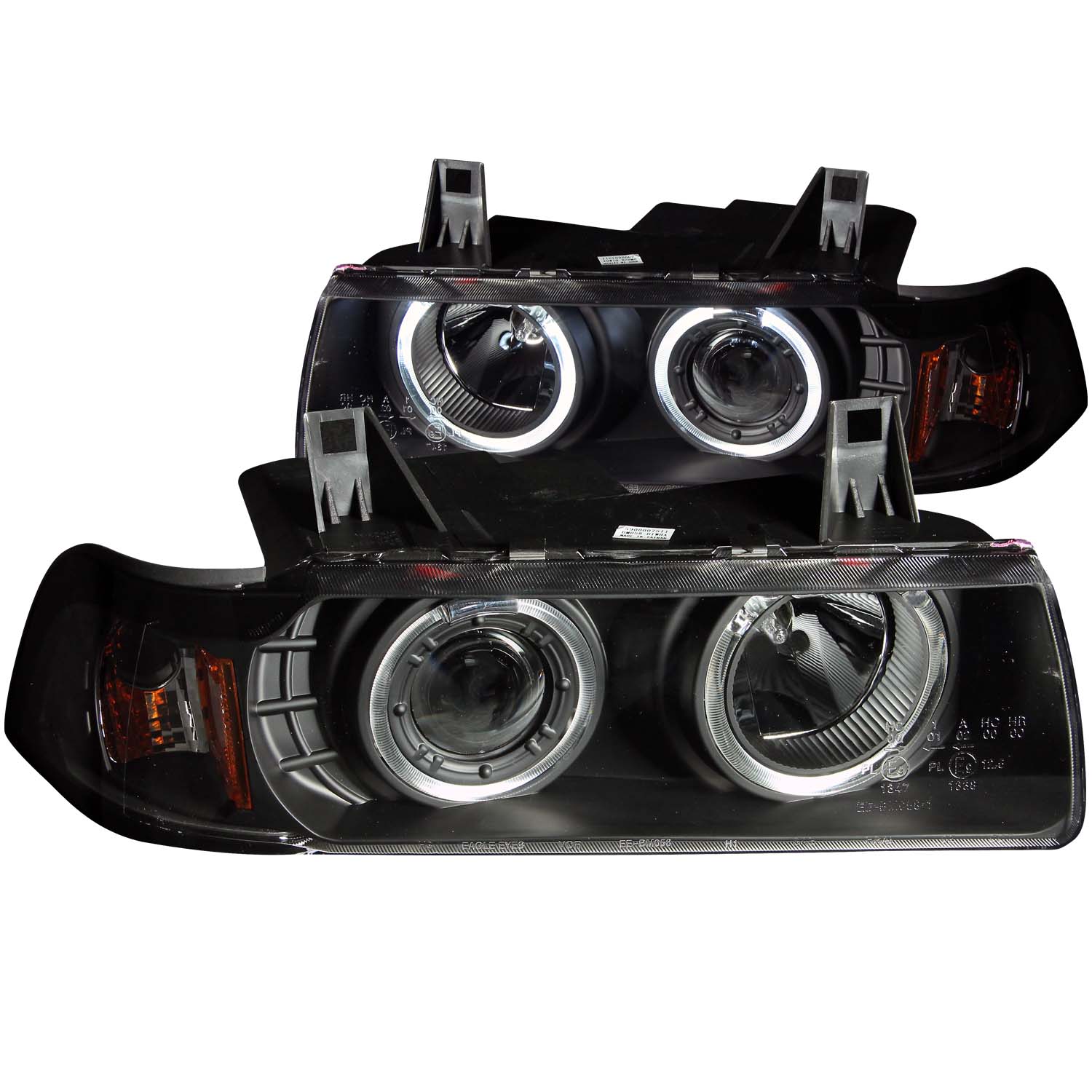 ANZO USA Projector Headlight Set w/Halo 121325