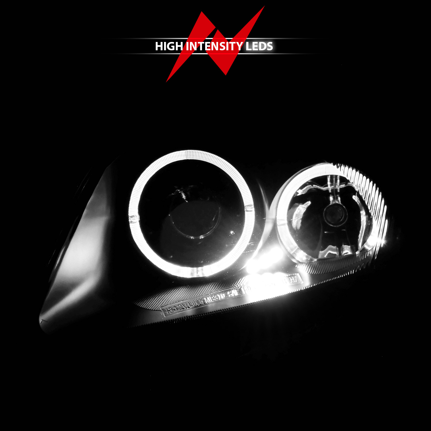 ANZO USA Projector Headlight Set w/Halo 121332