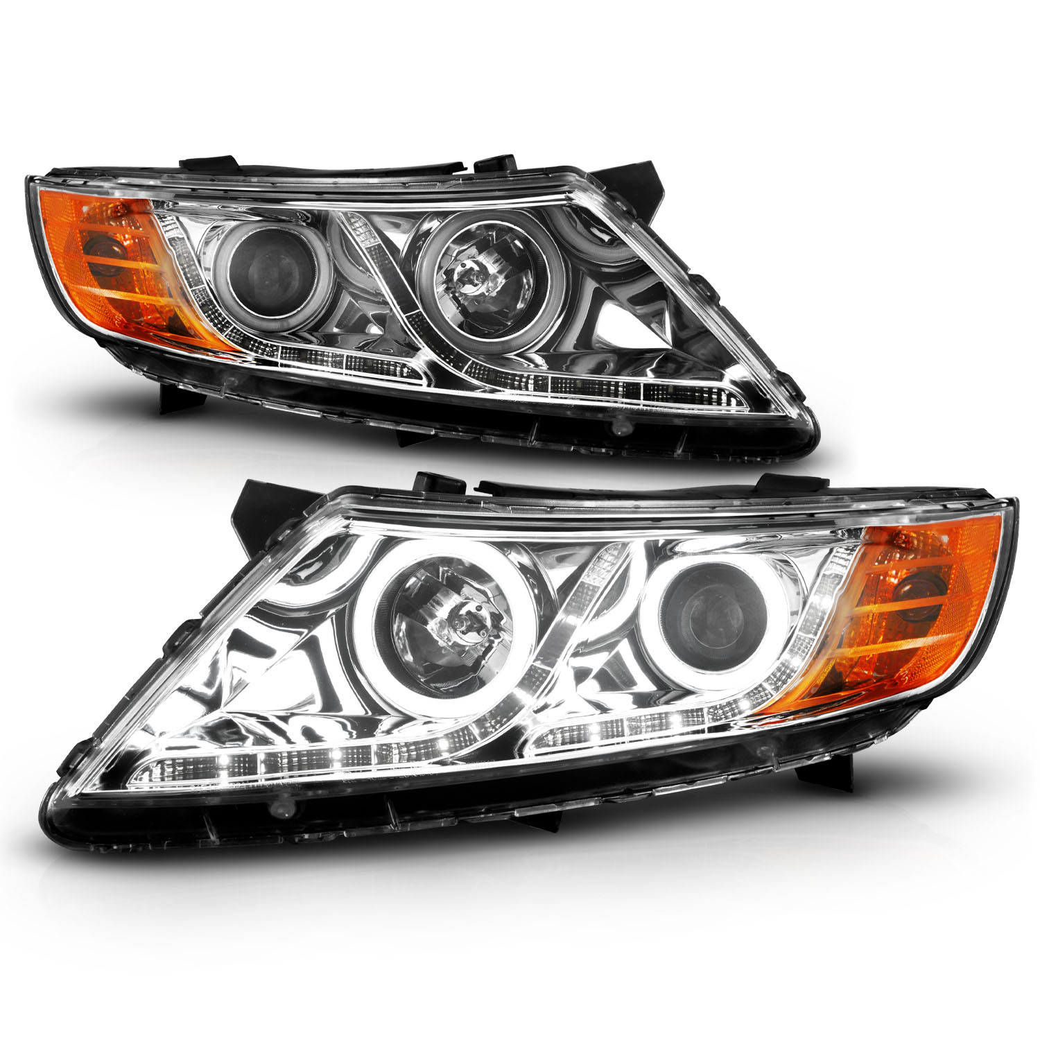 ANZO USA Projector Headlight Set w/Halo 121459