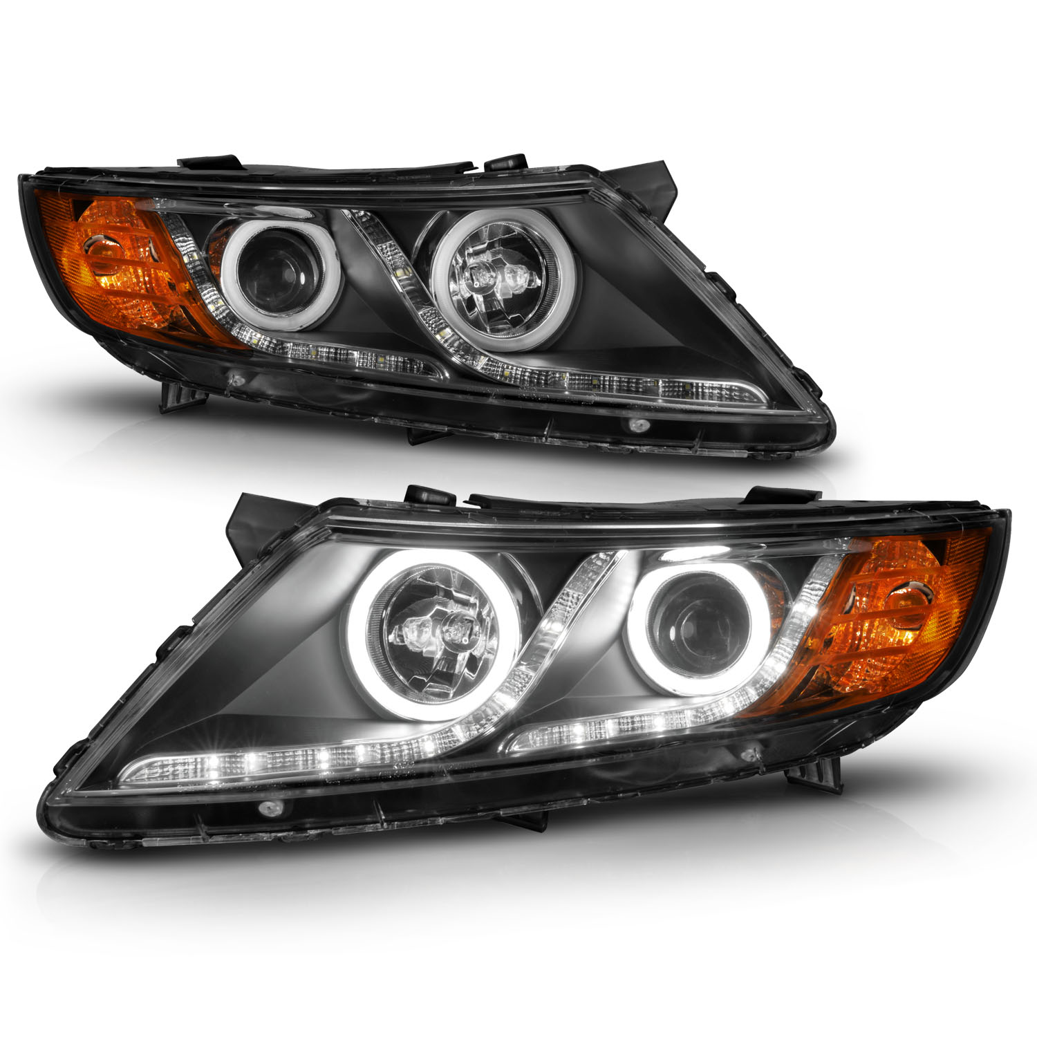 ANZO USA Projector Headlight Set w/Halo 121460