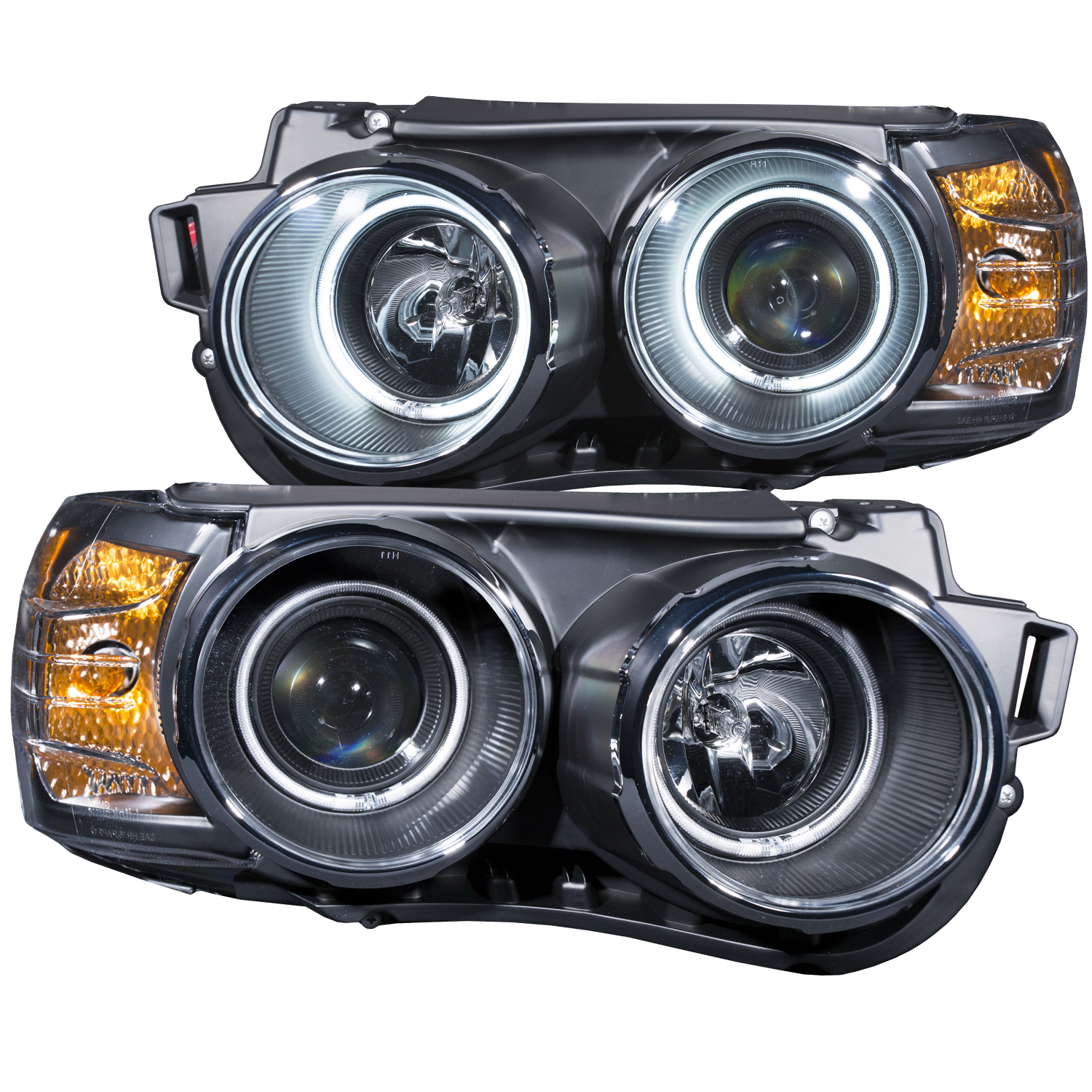 ANZO USA Projector Headlight Set w/Halo 121488
