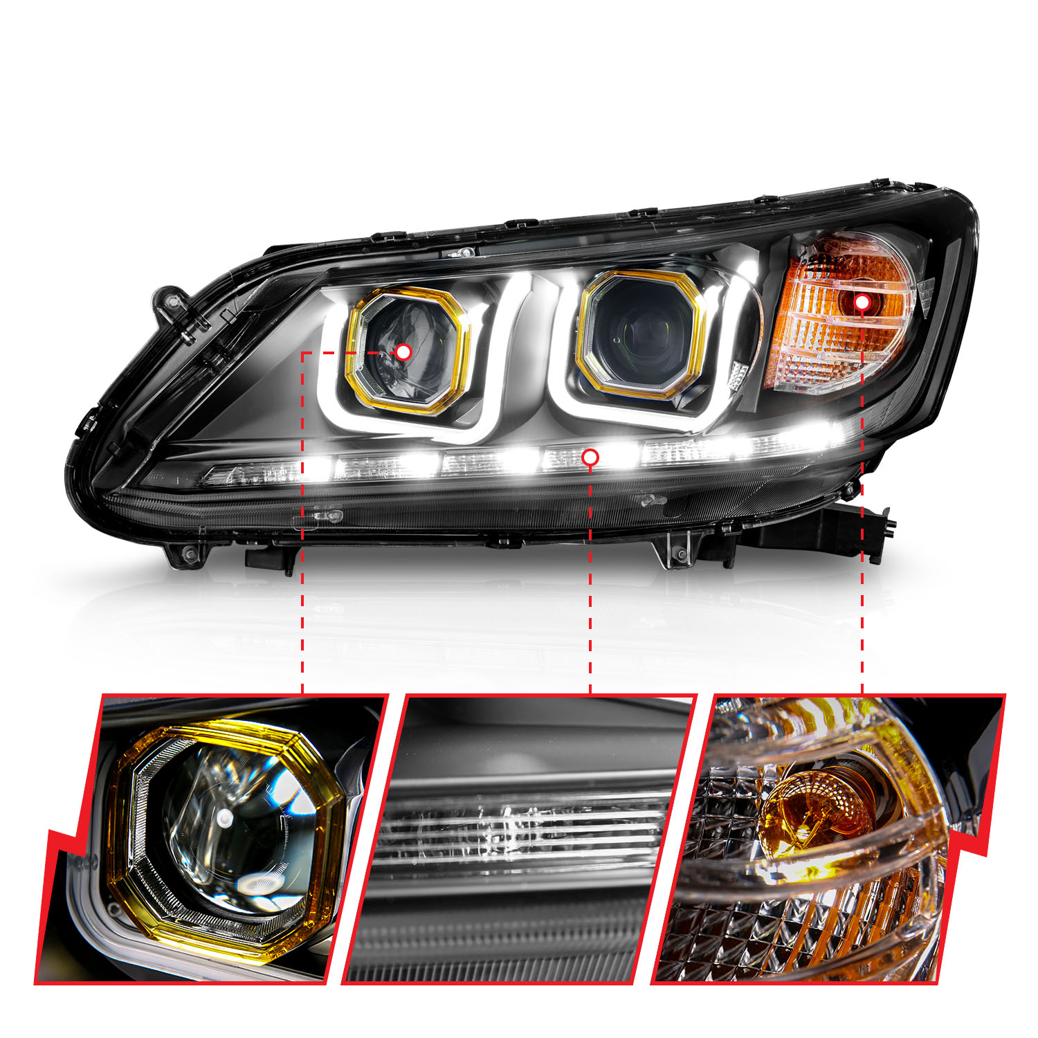 ANZO USA Projector Headlight Set 121492