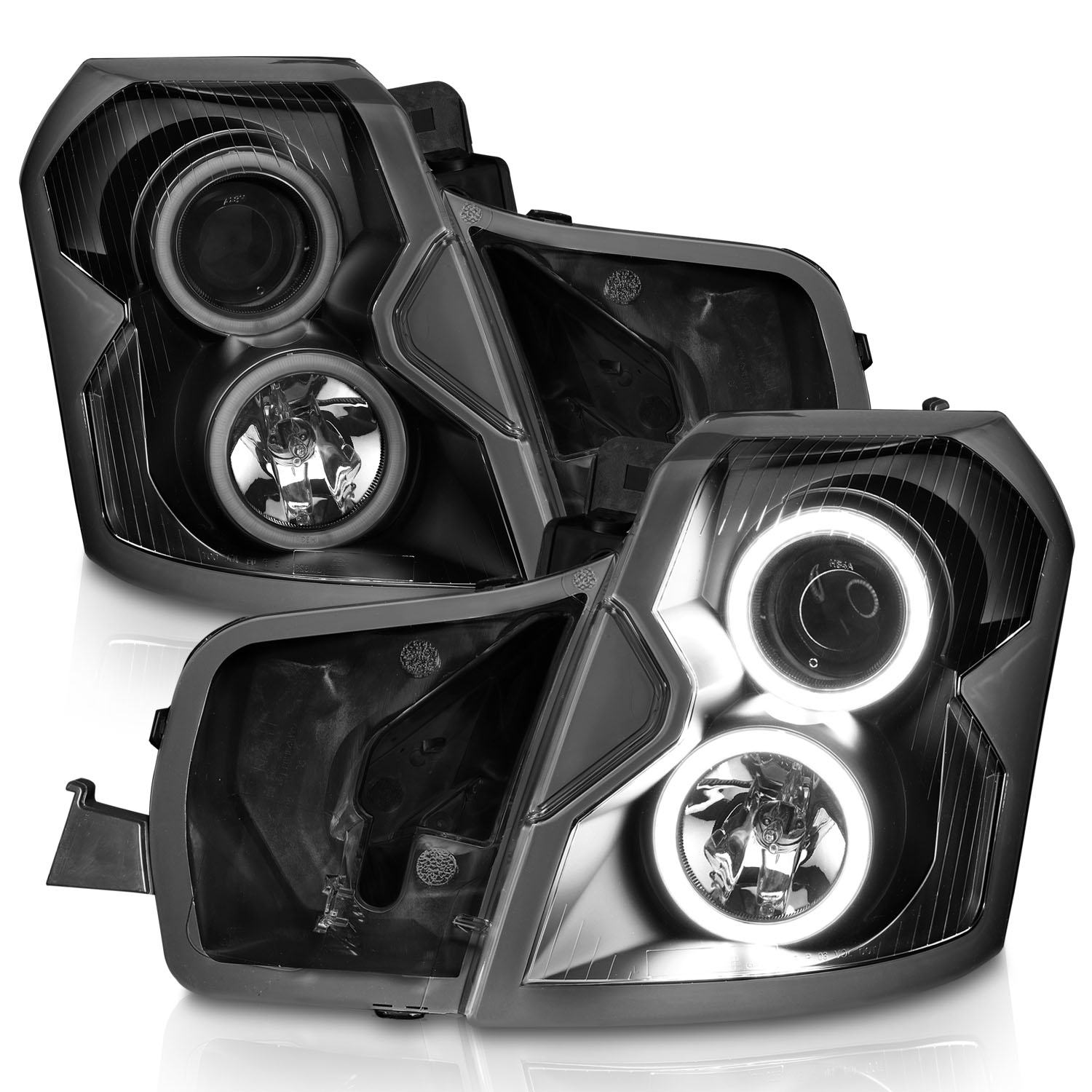 ANZO USA Projector Headlight Set w/Halo 121417