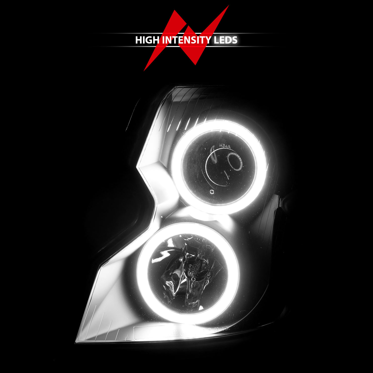 ANZO USA Projector Headlight Set w/Halo 121417