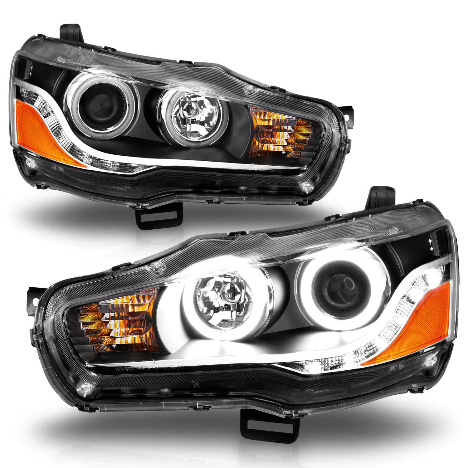 ANZO USA Projector Headlight Set w/Halo 121428