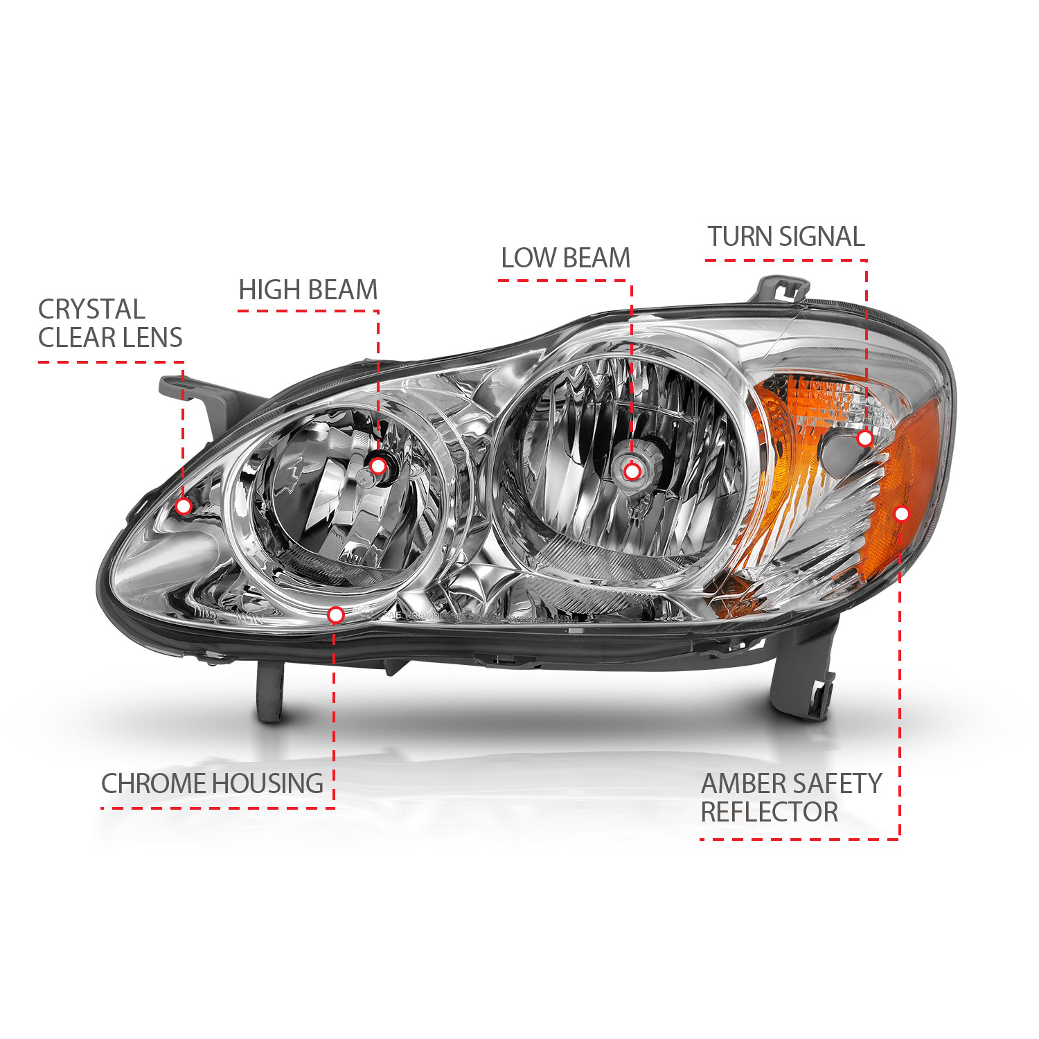 ANZO USA Crystal Headlights 121540