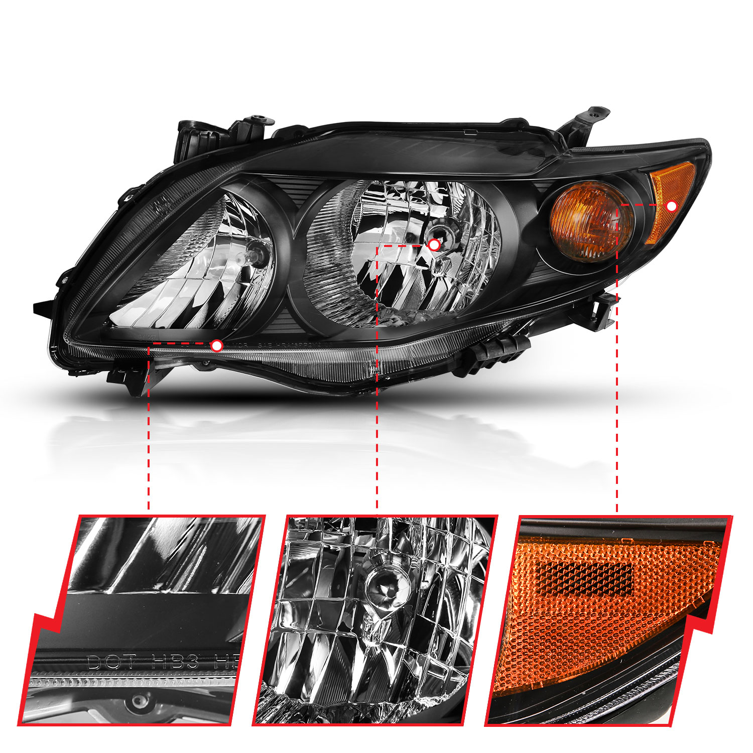 ANZO USA Crystal Headlights 121541