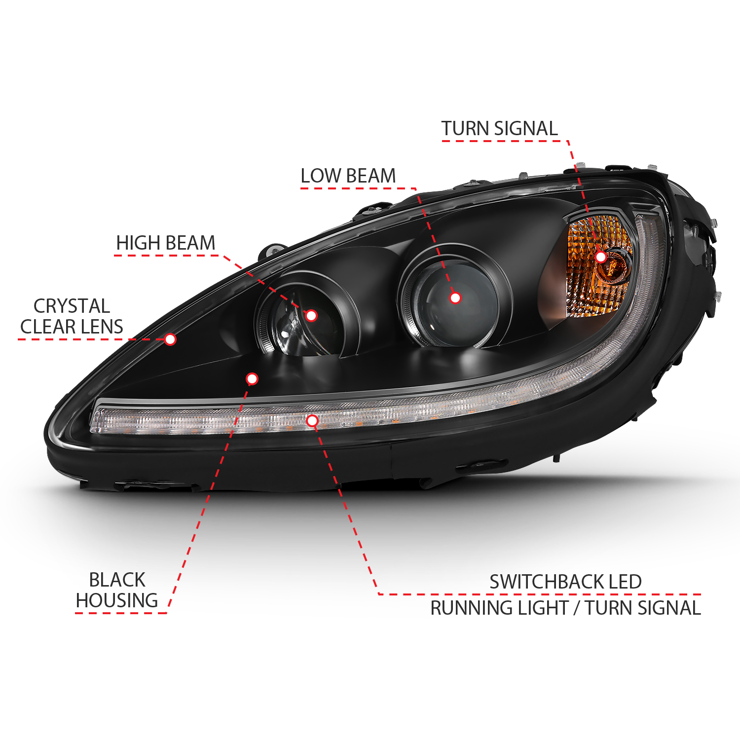 ANZO USA Projector Headlights 121553