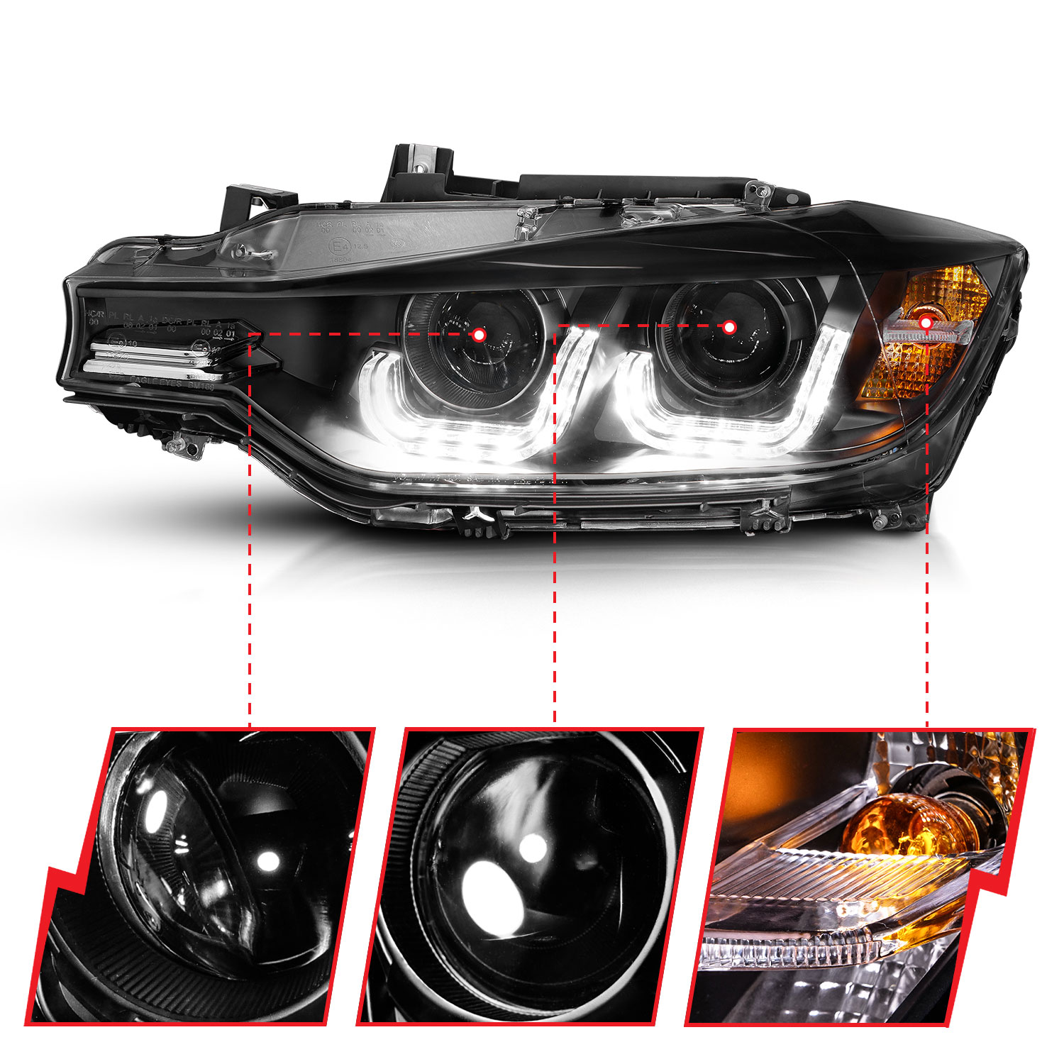 ANZO USA Projector Headlight Set 121504