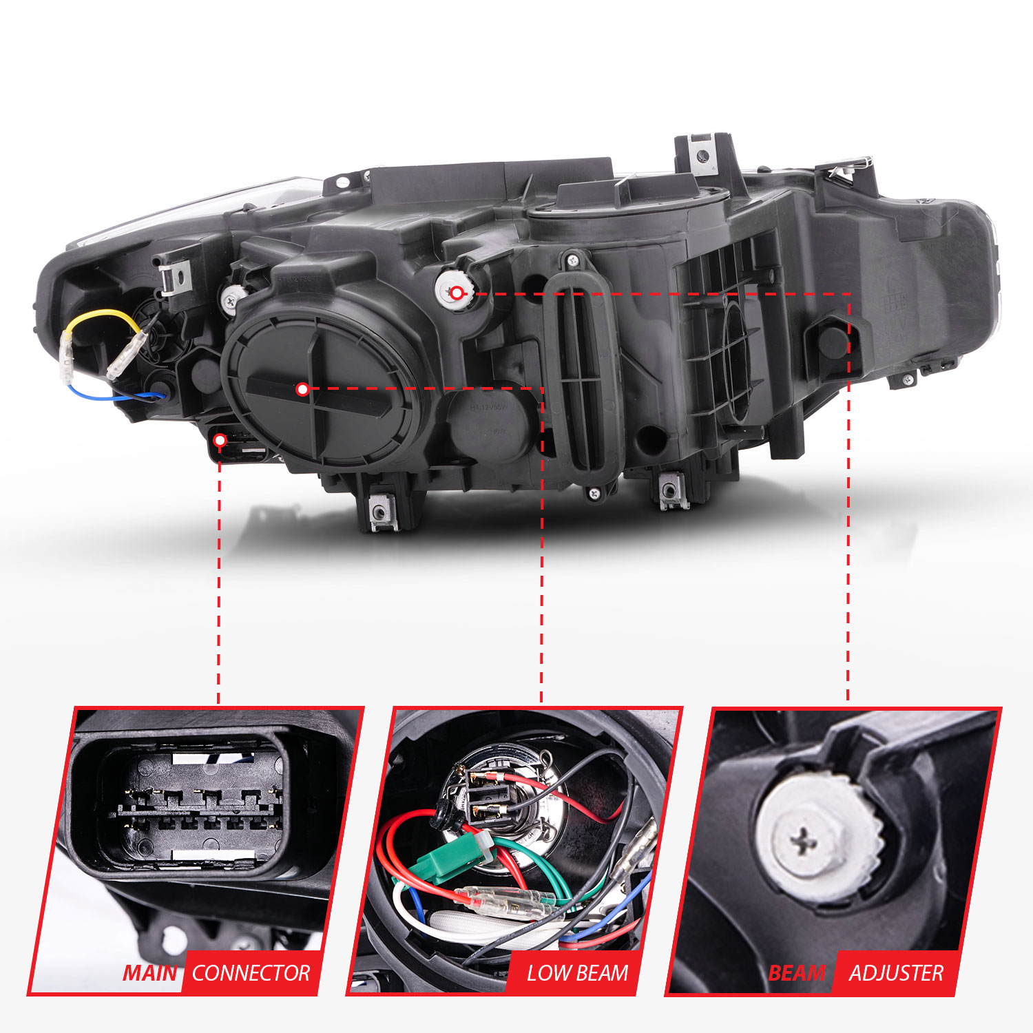 ANZO USA Projector Headlight Set 121504