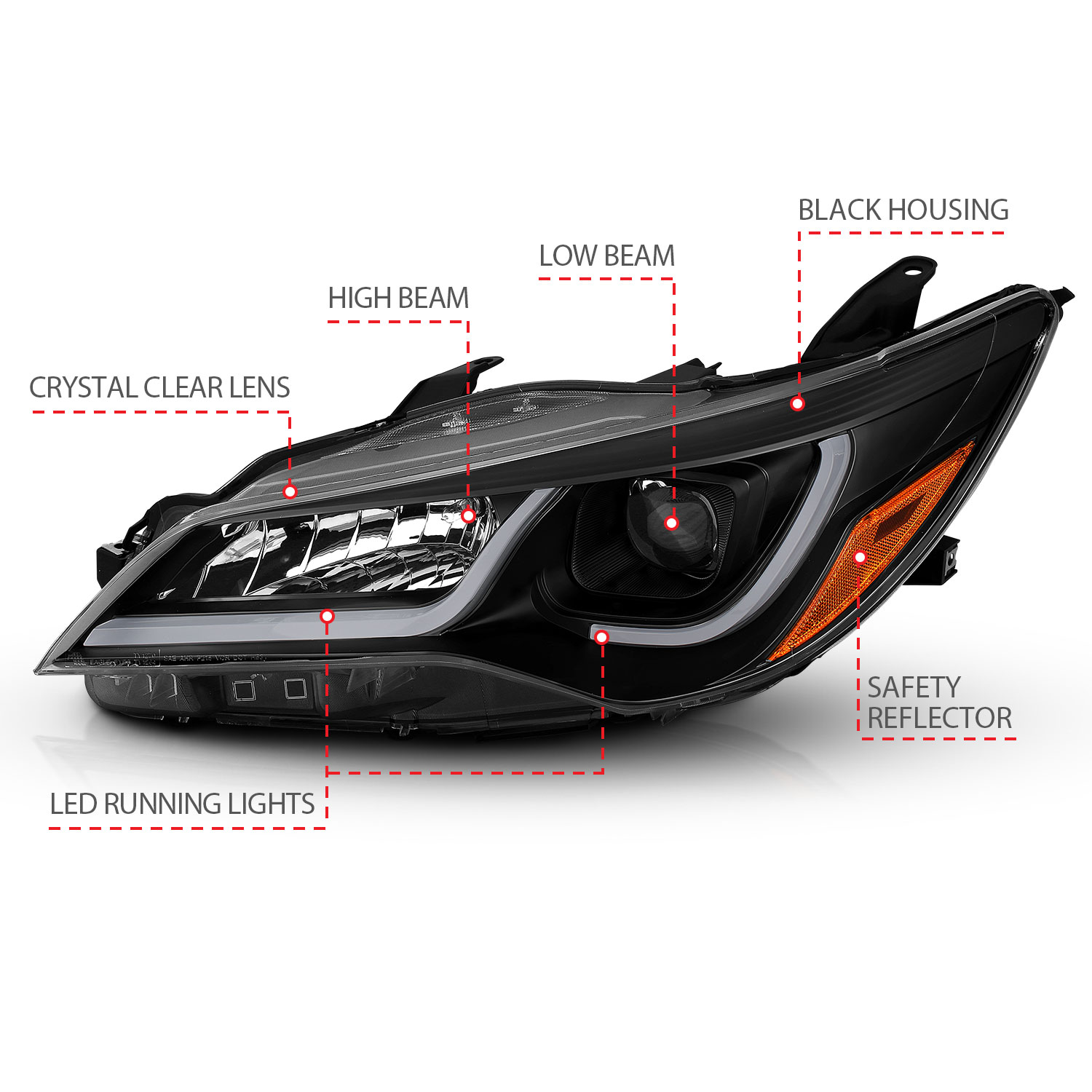 ANZO USA Projector Headlight Set 121518