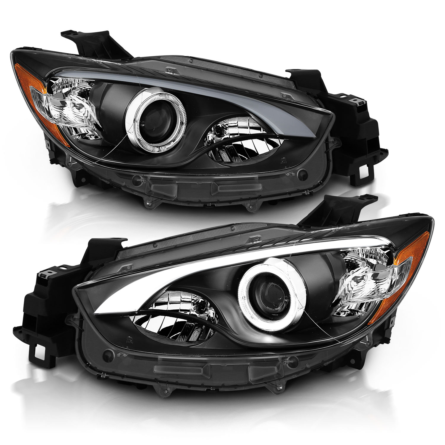 ANZO USA Projector Headlight Set w/Halo 121520