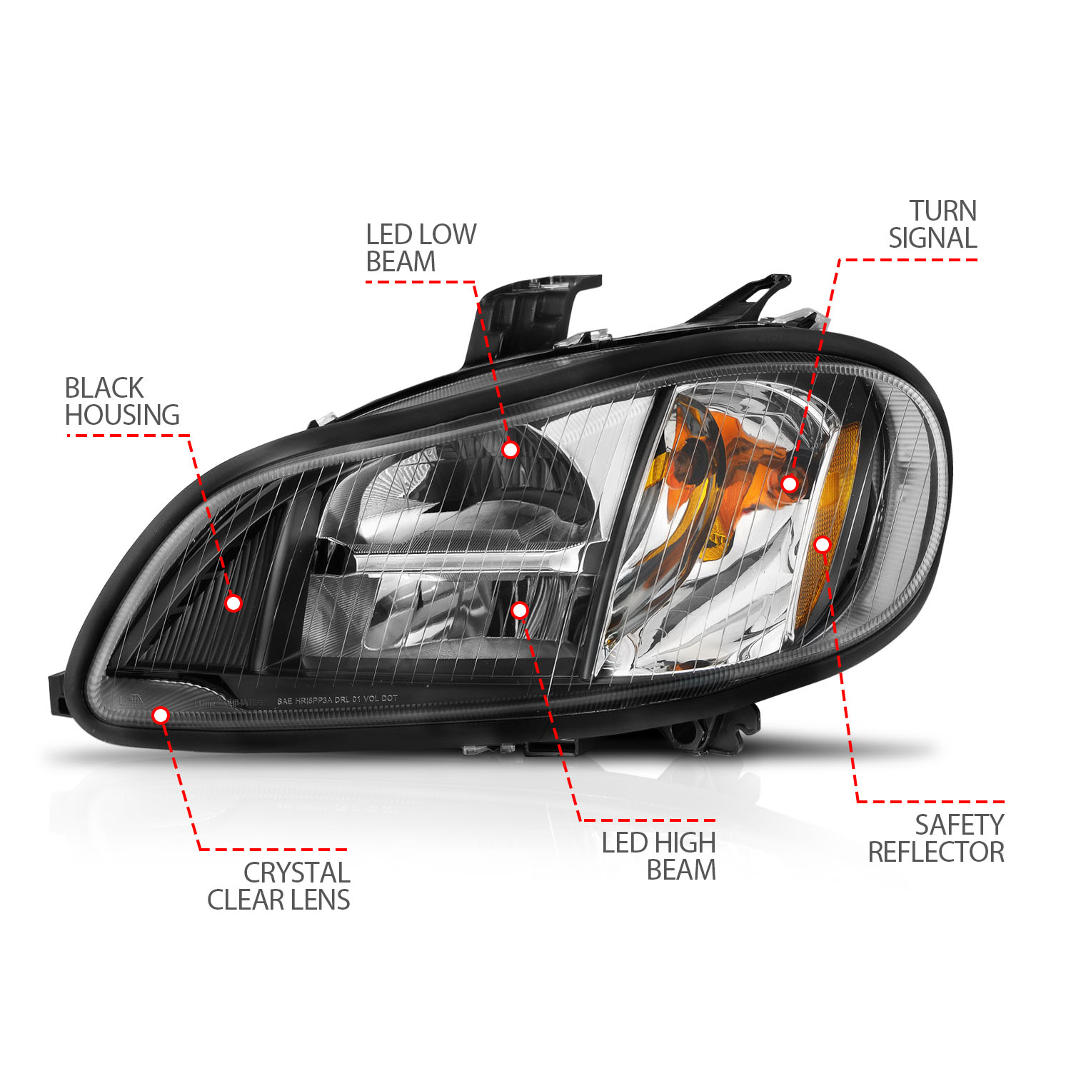 ANZO USA LED Commercial Truck Headlight 131030