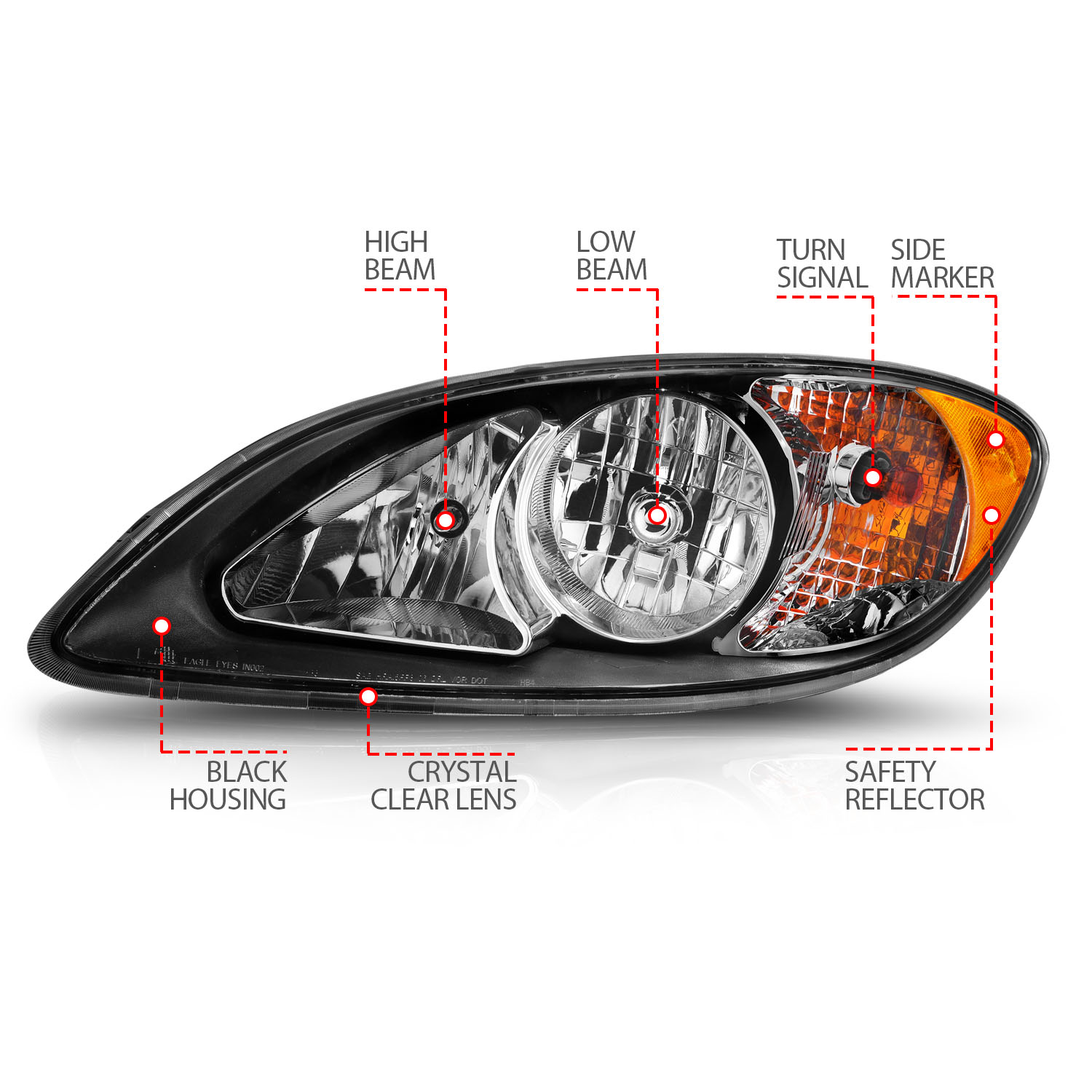 ANZO USA Commercial Truck Headlight 131032
