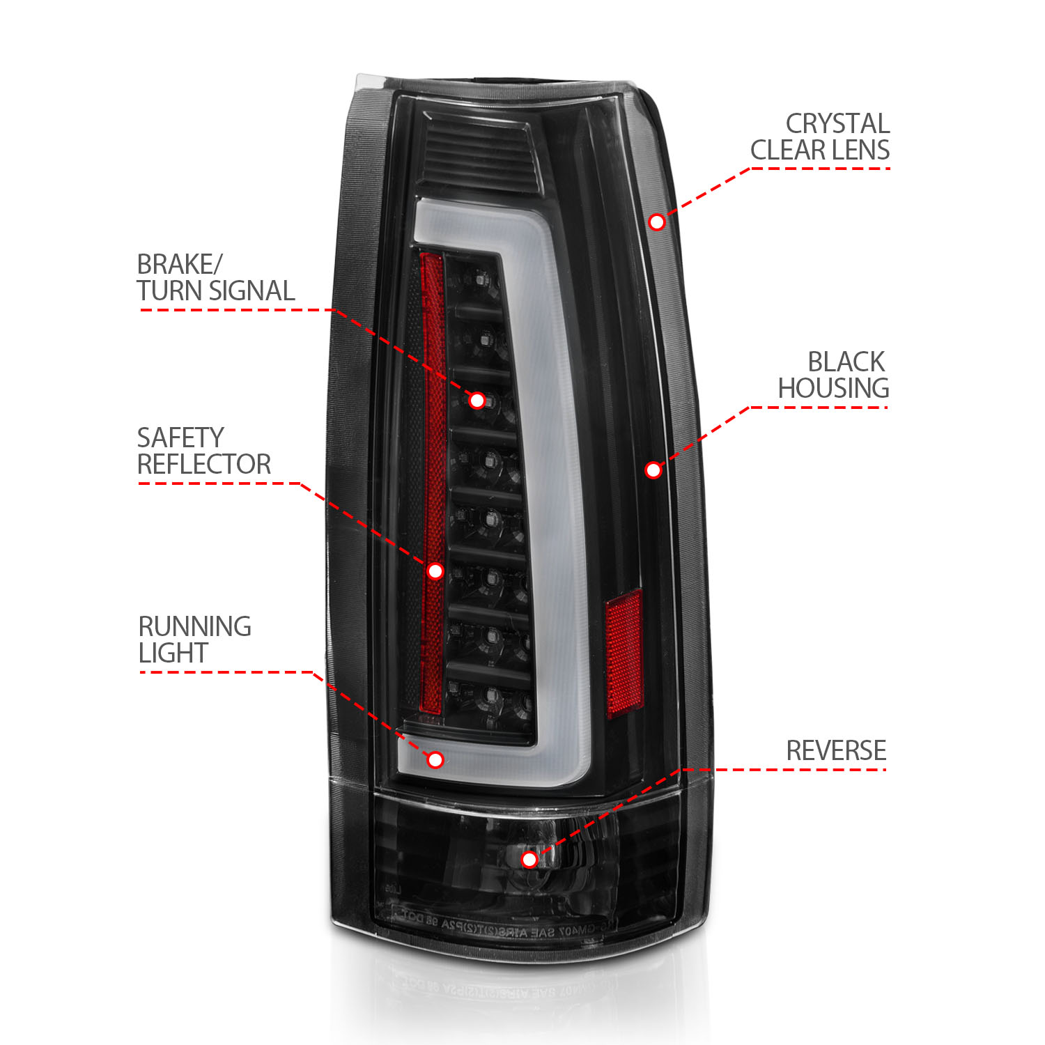 ANZO USA Tail Light Assembly 311344