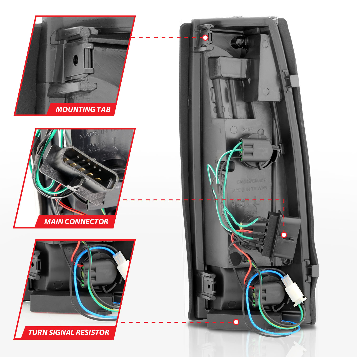 ANZO USA Tail Light Assembly 311344