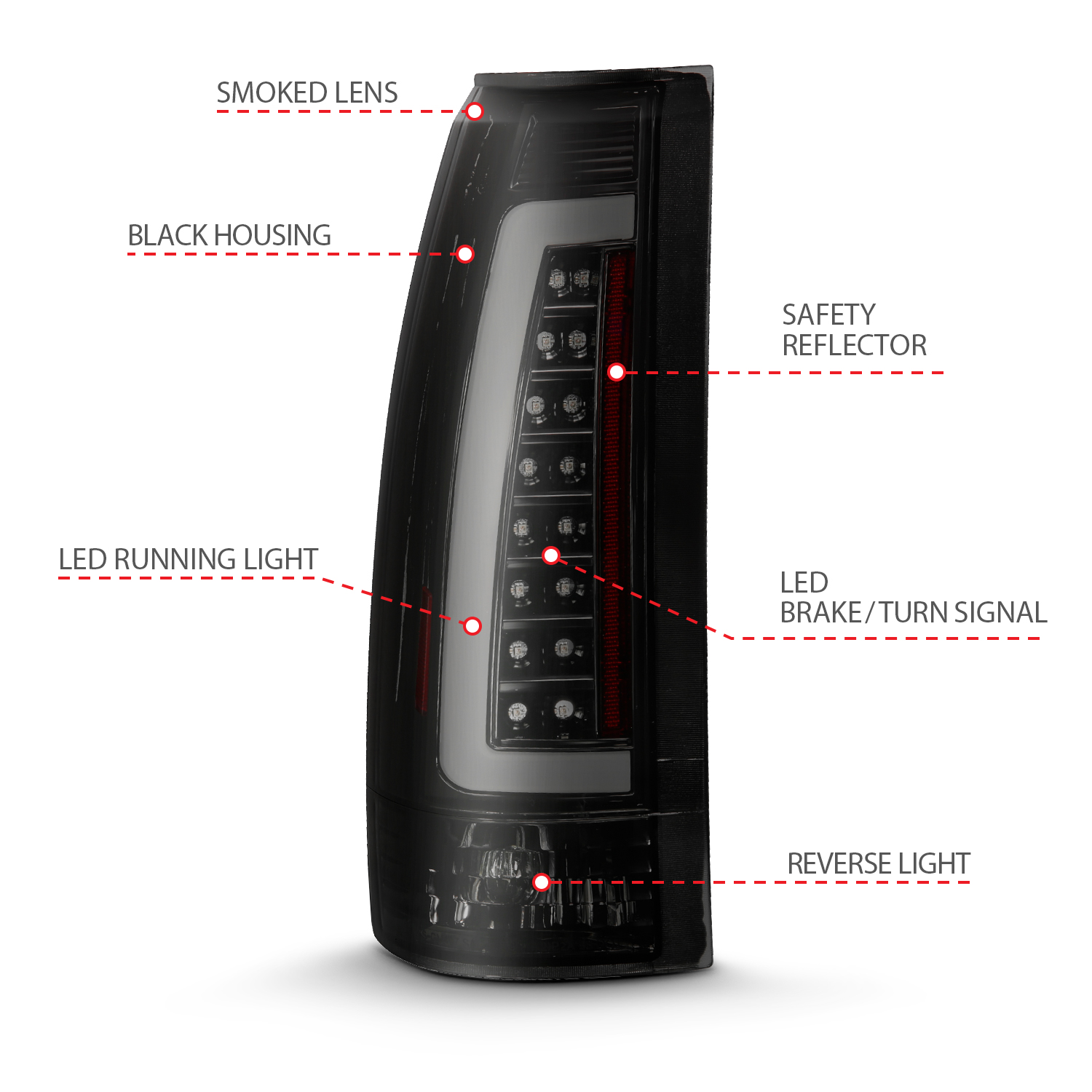 ANZO USA Tail Light Assembly 311345