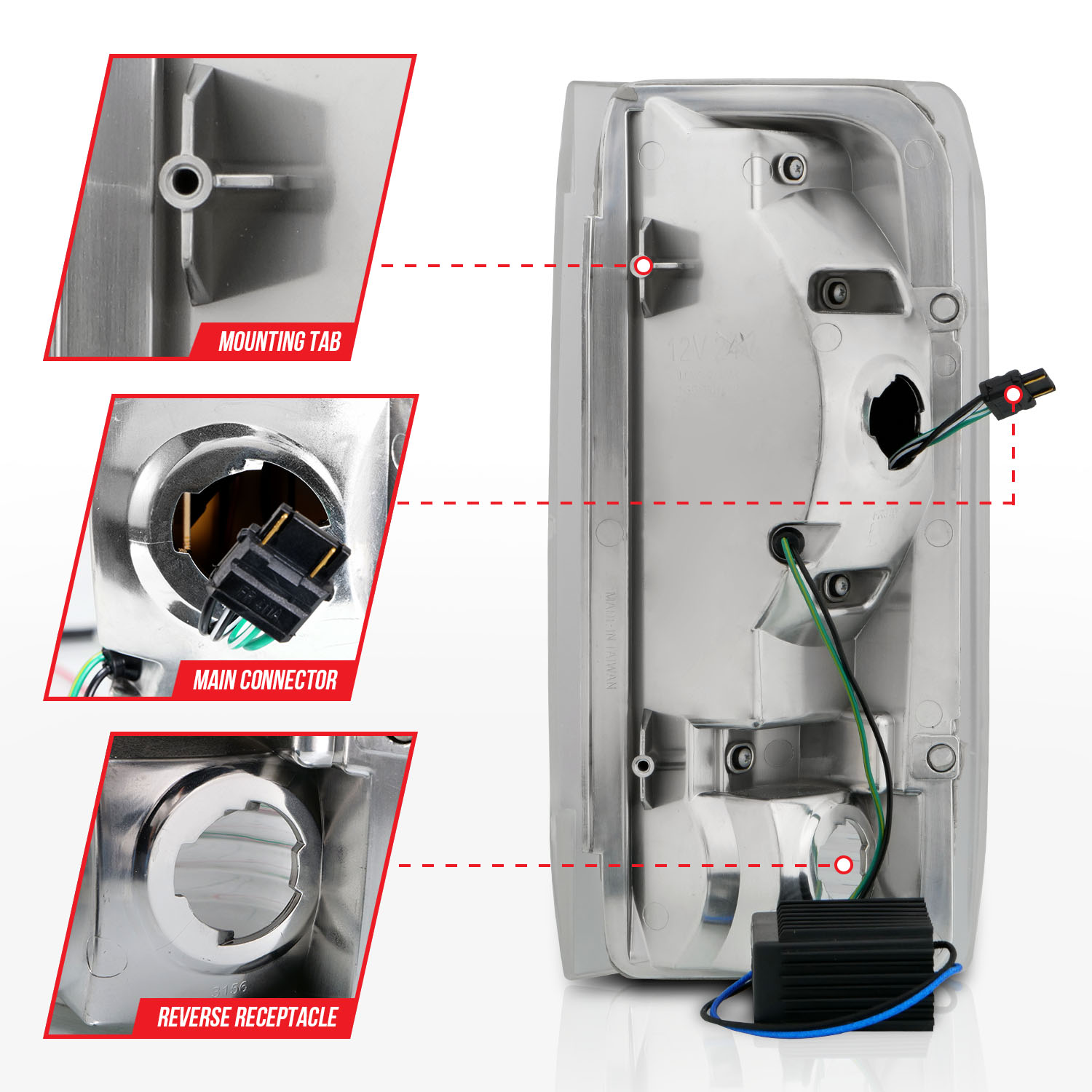 ANZO USA Tail Light Assembly 311352