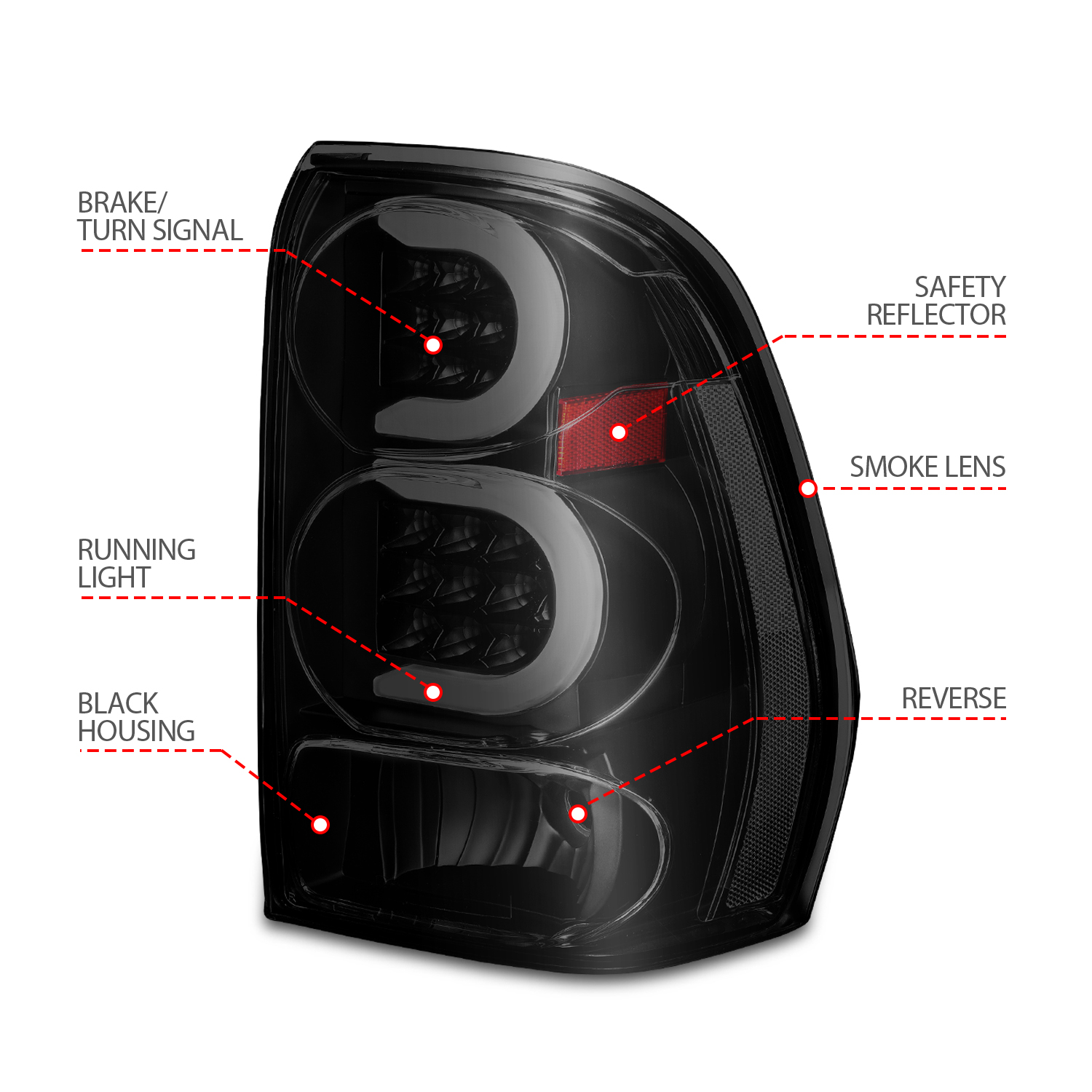 ANZO USA Tail Light Assembly 311372