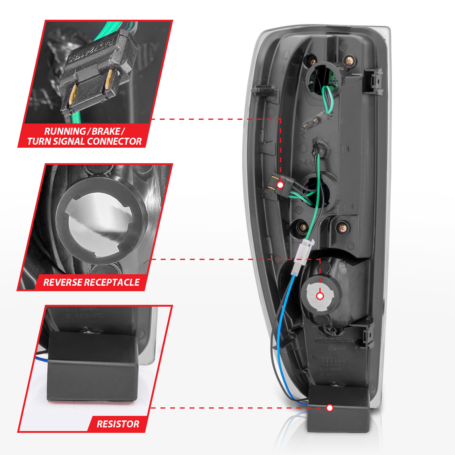 ANZO USA Tail Light Assembly 311385