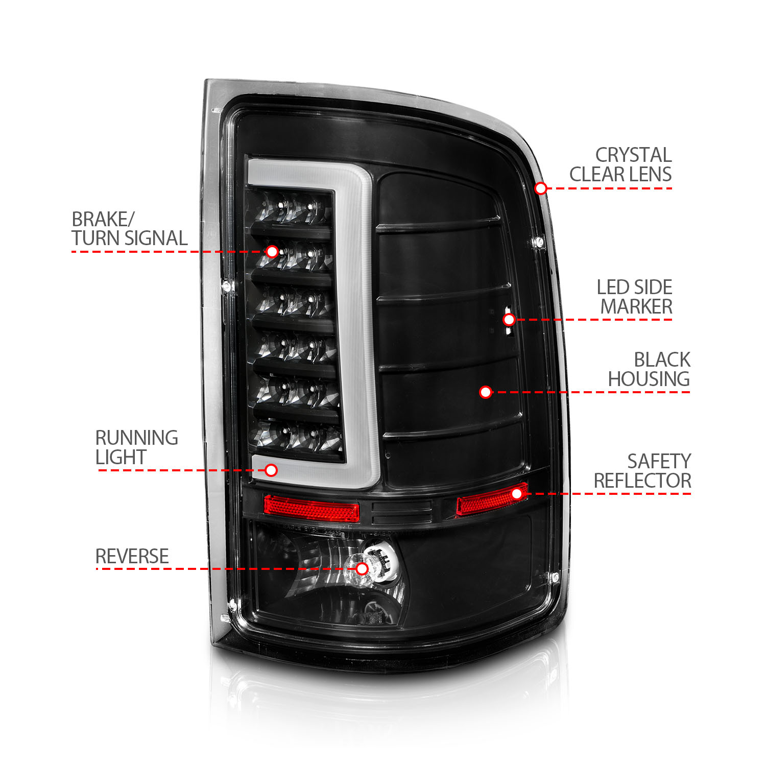 ANZO USA Tail Light Assembly 311388