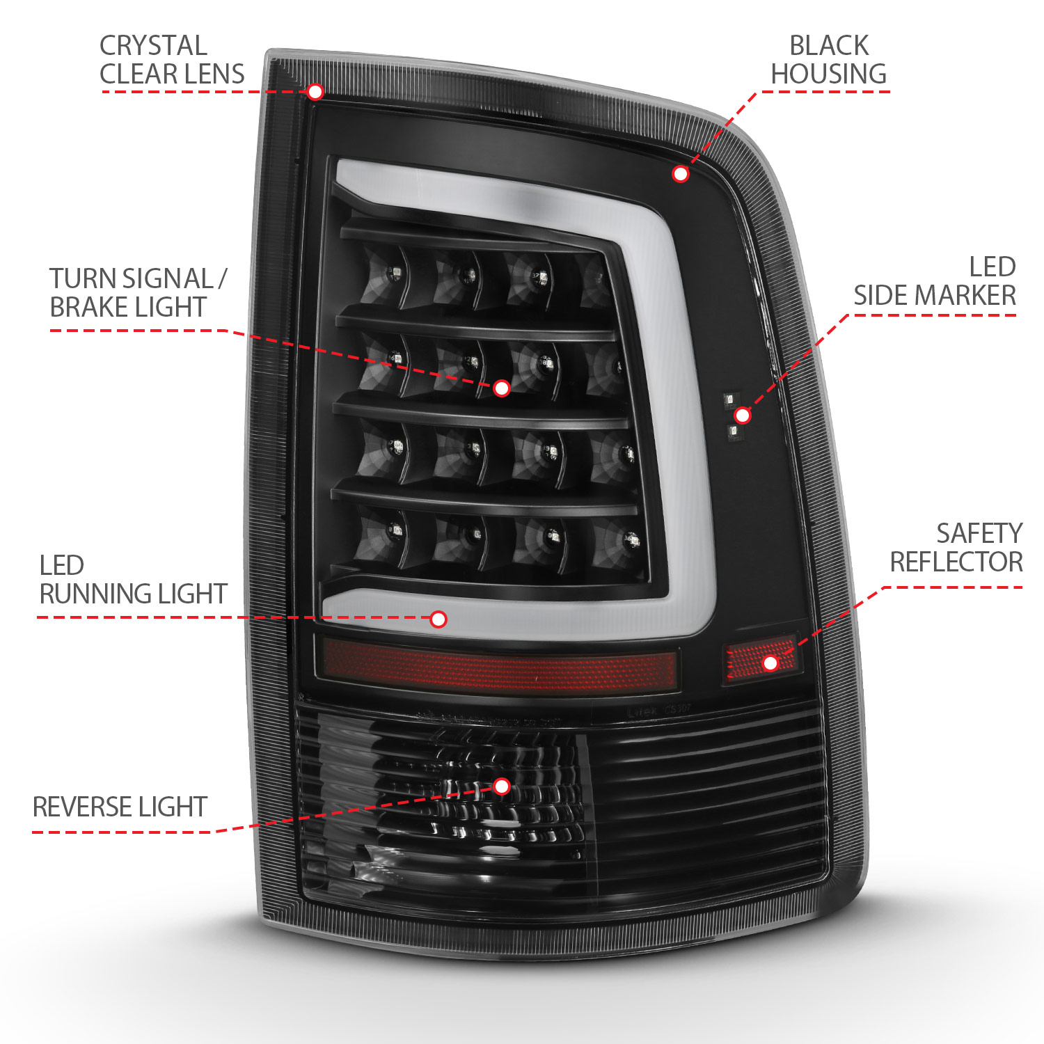 ANZO USA Tail Light Assembly 311318