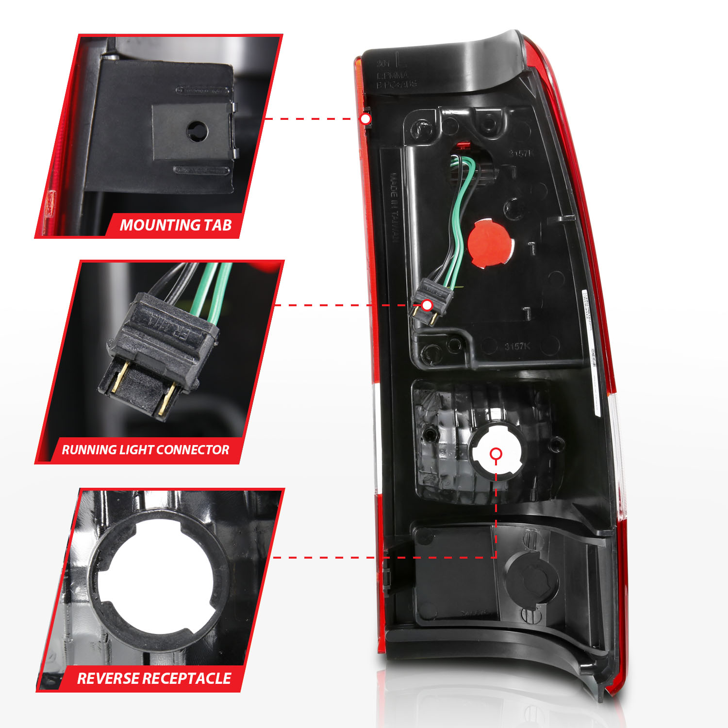 ANZO USA Tail Light Assembly 311324