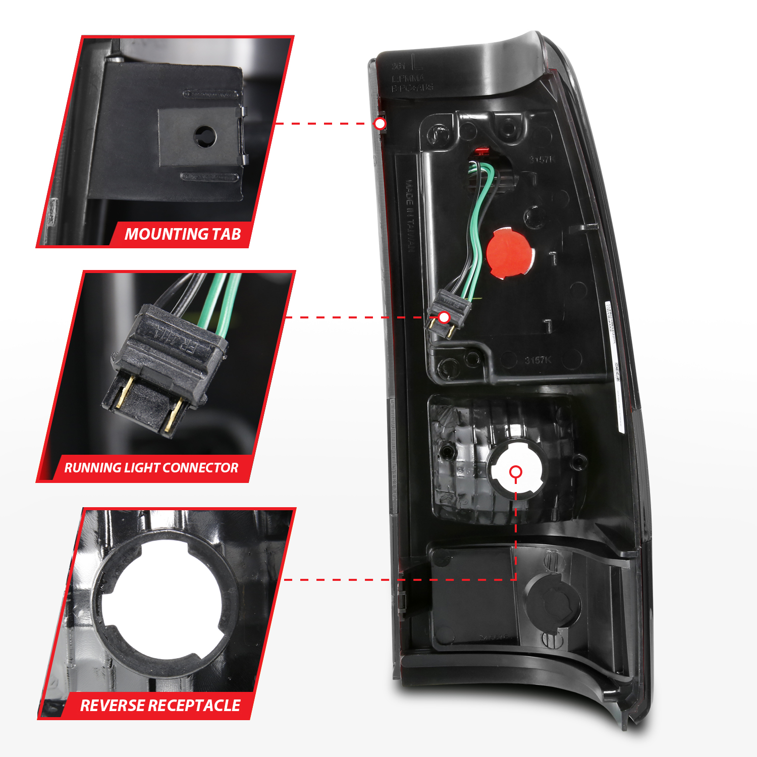 ANZO USA Tail Light Assembly 311325