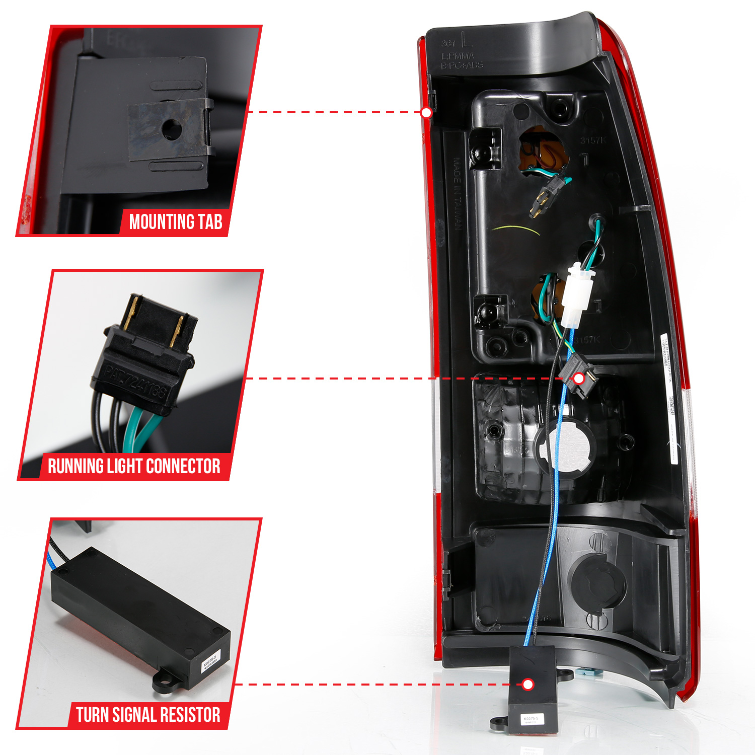 ANZO USA Tail Light Assembly 311332