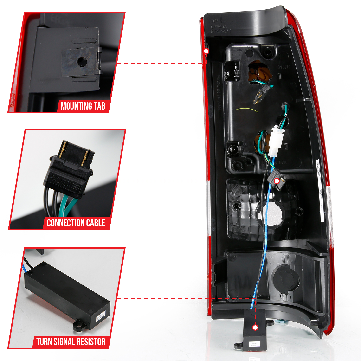 ANZO USA Tail Light Assembly 311335