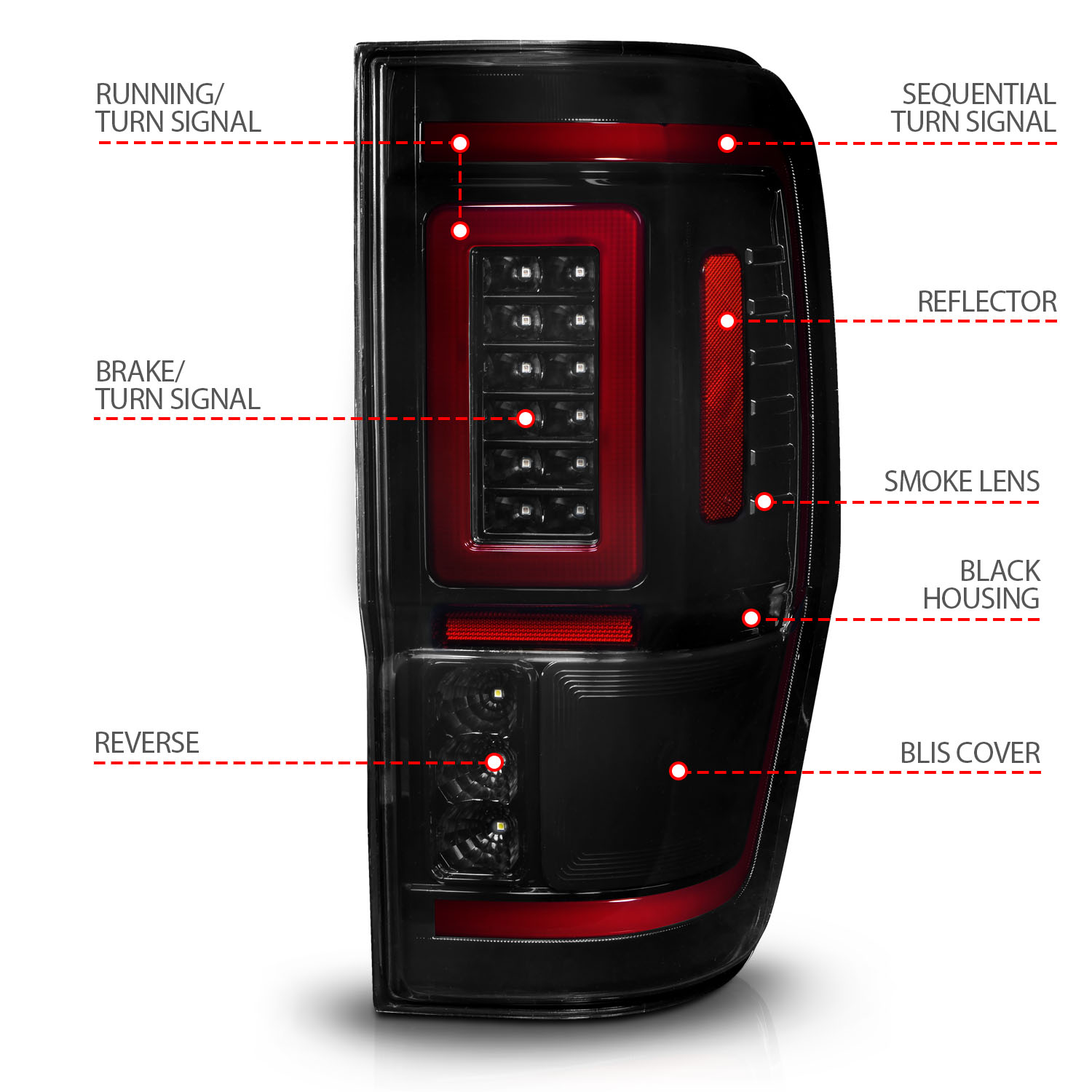 ANZO USA Tail Light Assembly 311447