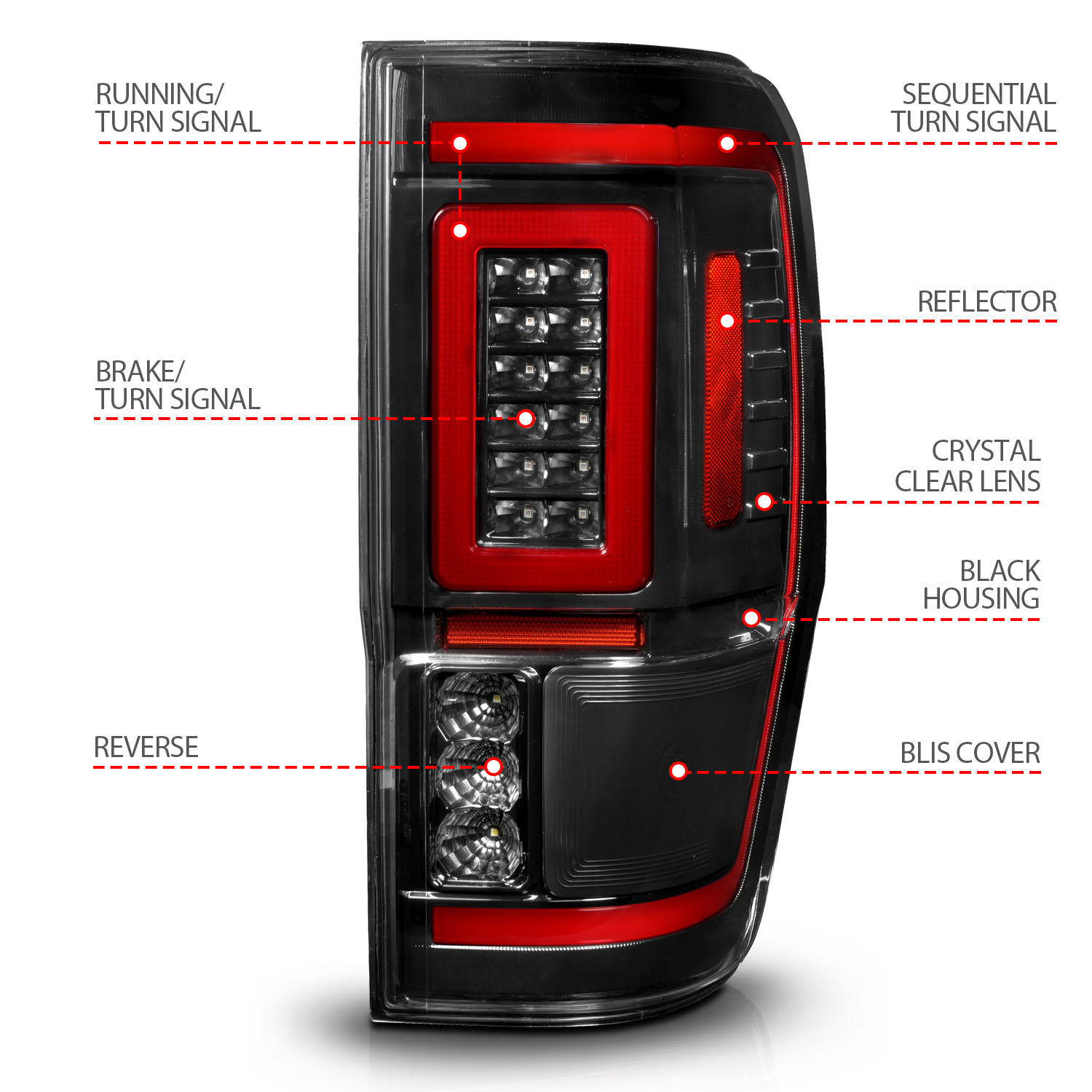 ANZO USA Tail Light Assembly 311446