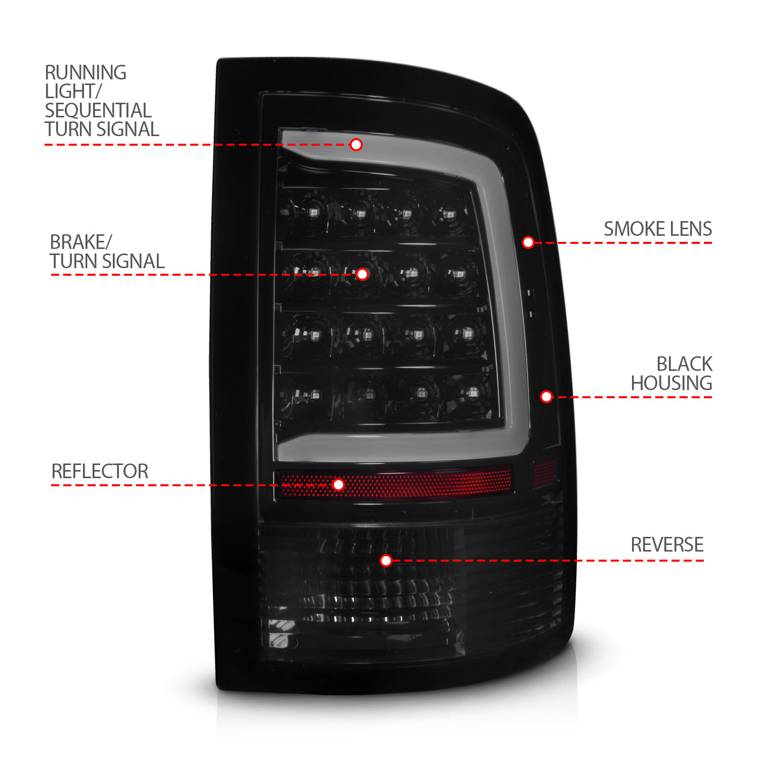 ANZO USA Tail Light Assembly 311453