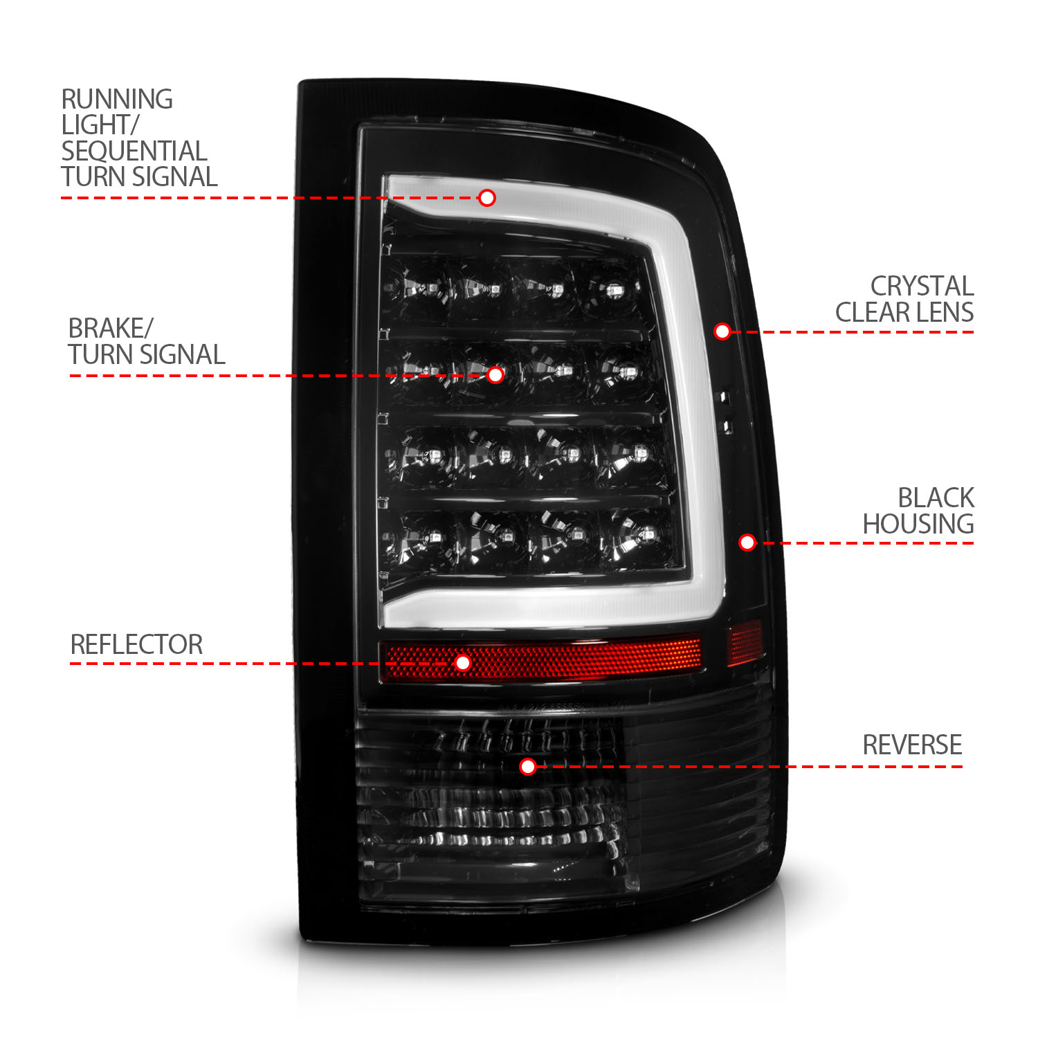 ANZO USA Tail Light Assembly 311452