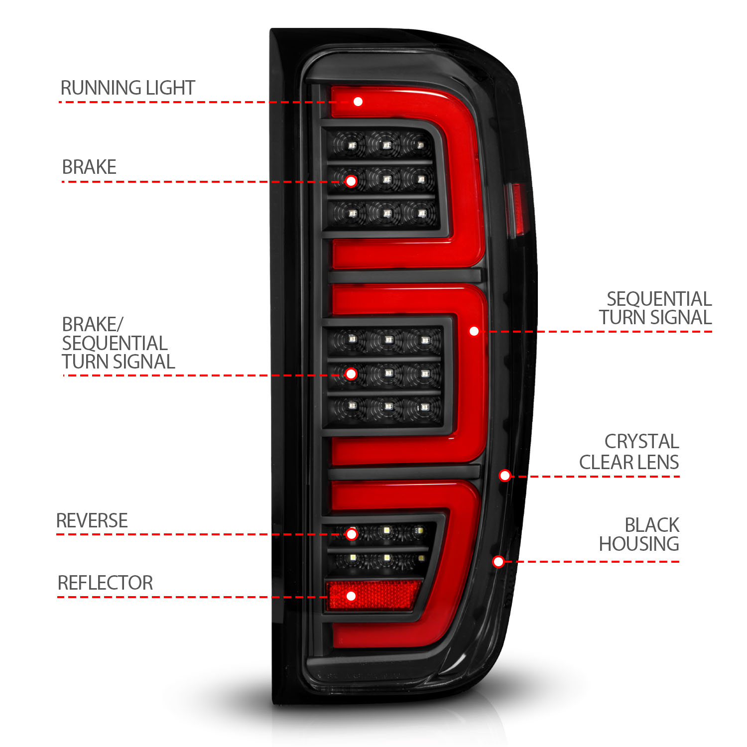 ANZO USA Tail Light Assembly 311457