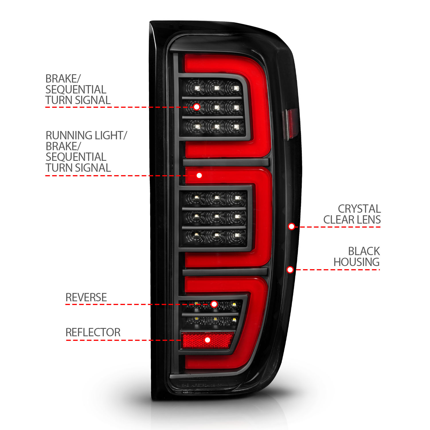 ANZO USA Tail Light Assembly 311459